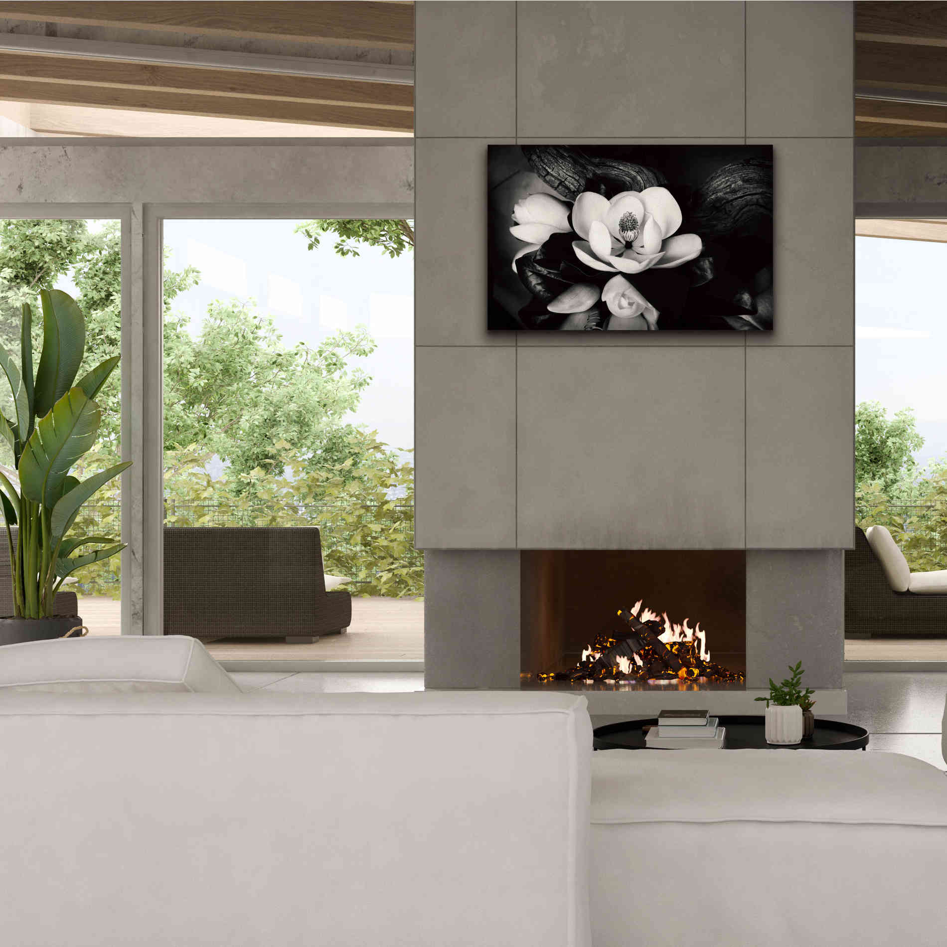 'Magnolia and Driftwood II' by Debra Van Swearingen, Canvas Wall Art,40 x 26