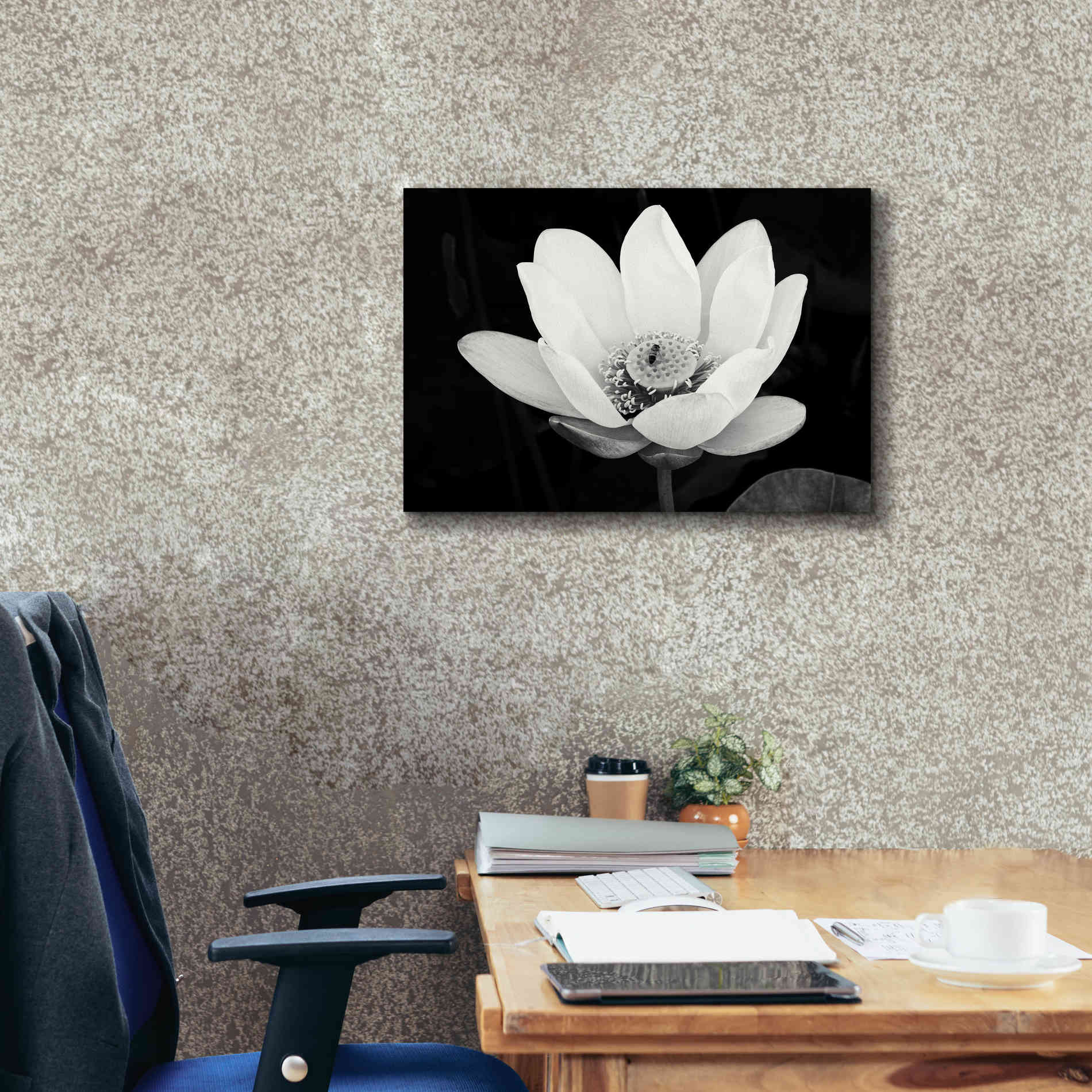 'Lotus Flower I v2' by Debra Van Swearingen, Canvas Wall Art,26 x 18
