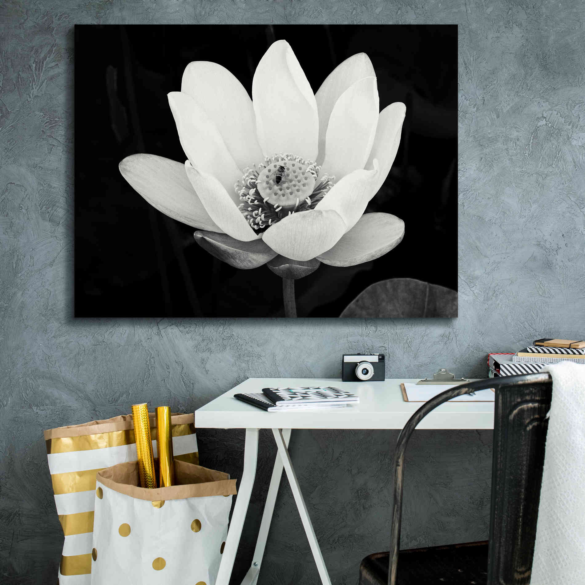 'Lotus Flower I v2' by Debra Van Swearingen, Canvas Wall Art,34 x 26