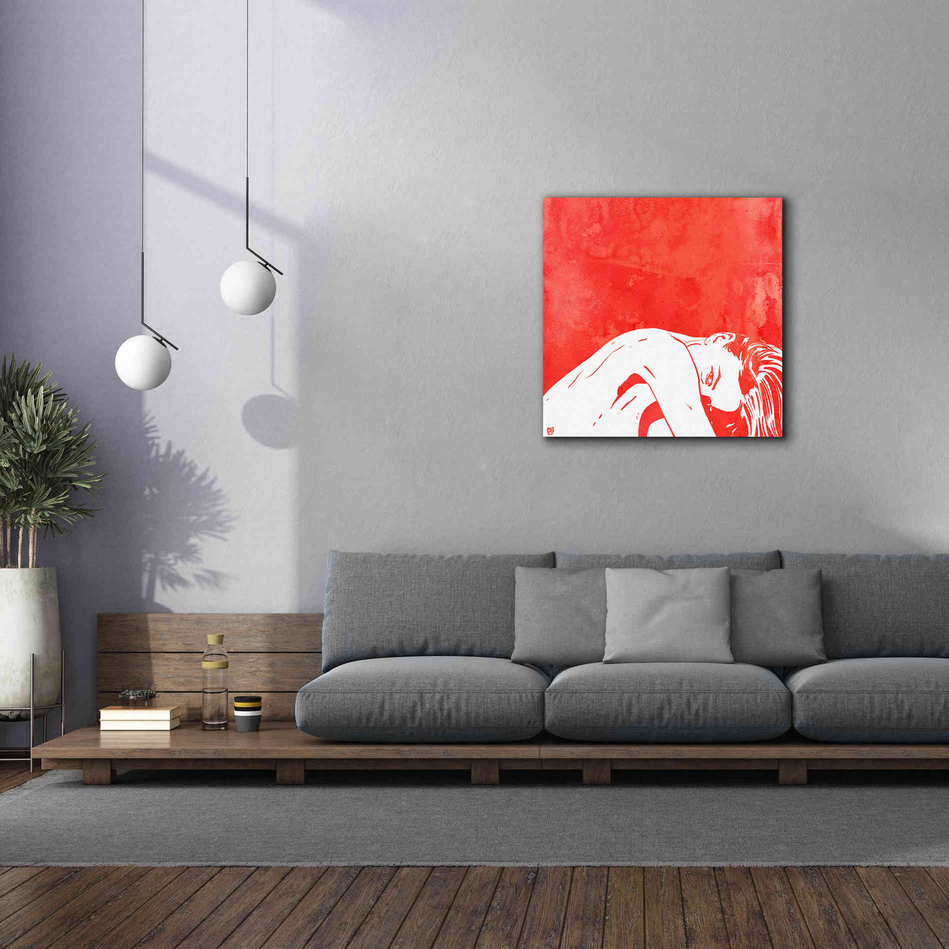 'August 1' by Giuseppe Cristiano, Canvas Wall Art,37 x 37