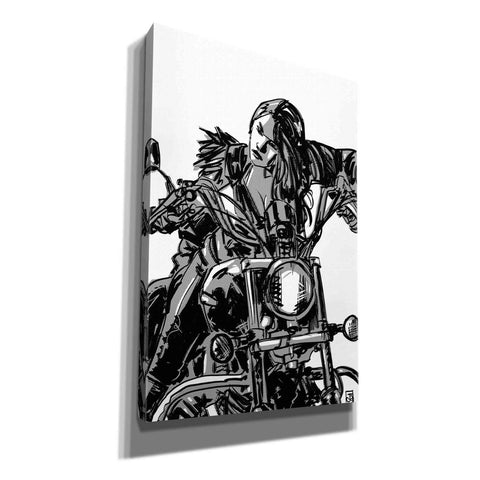 Image of 'Biker Girl' by Giuseppe Cristiano, Canvas Wall Art