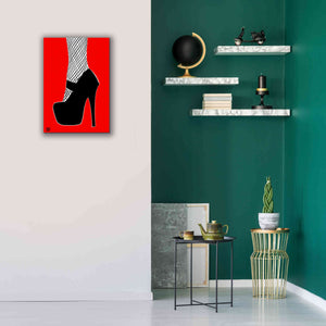 'Black heel on red' by Giuseppe Cristiano, Canvas Wall Art,18 x 26