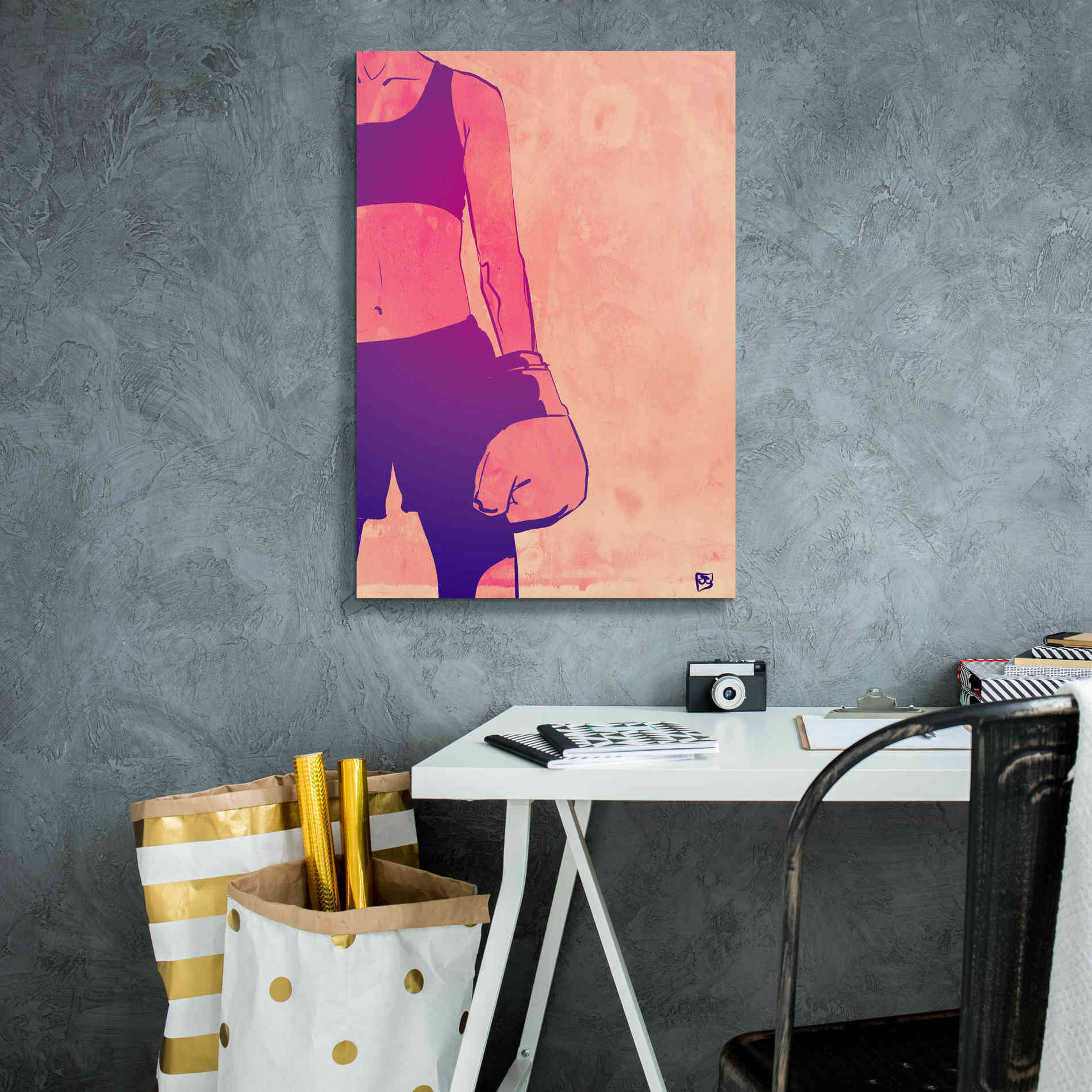 'Boxing Club 3' by Giuseppe Cristiano, Canvas Wall Art,18 x 26