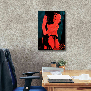 'Brunette in Lingerie' by Giuseppe Cristiano, Canvas Wall Art,18 x 26