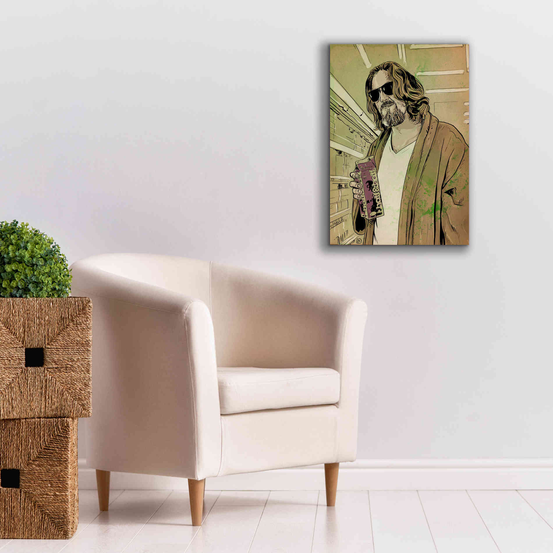 'Dude Lebowski' by Giuseppe Cristiano, Canvas Wall Art,18 x 26