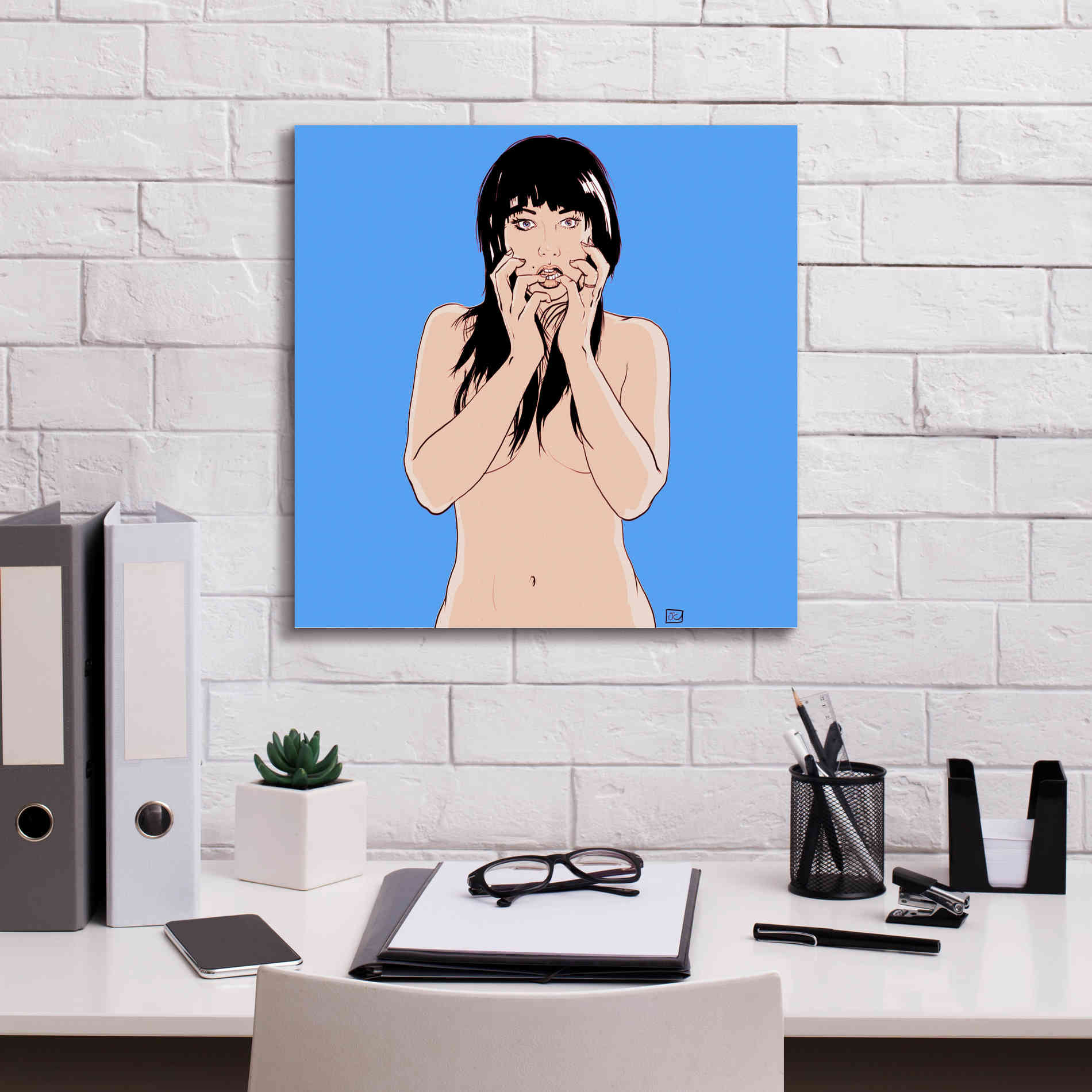 'Hands' by Giuseppe Cristiano, Canvas Wall Art,18 x 18