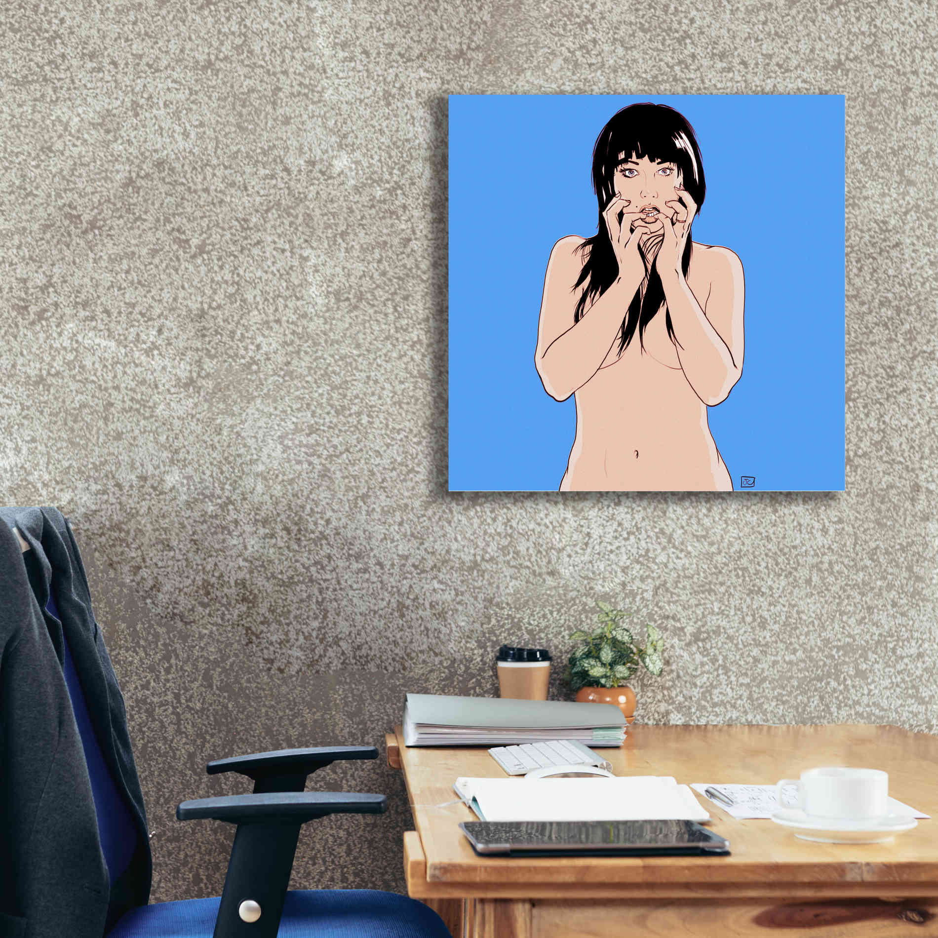 'Hands' by Giuseppe Cristiano, Canvas Wall Art,26 x 26