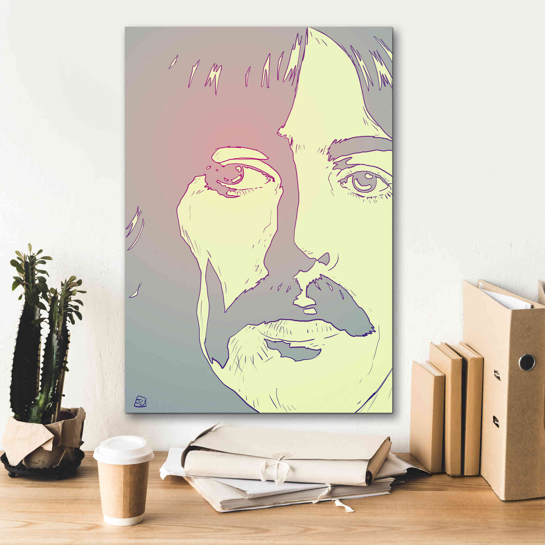 'George Harrison' by Giuseppe Cristiano, Canvas Wall Art,18 x 26