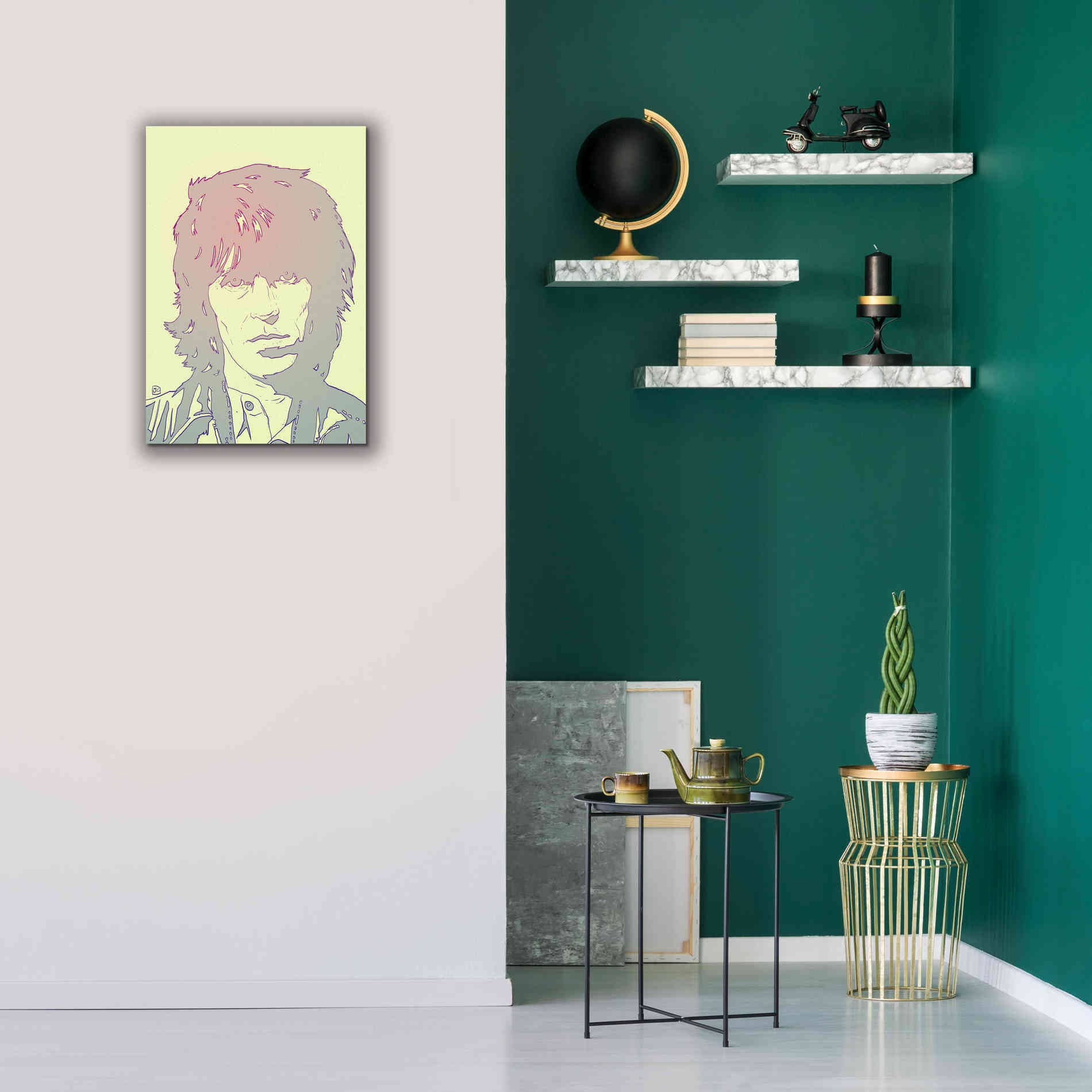 'Mick Jagger' by Giuseppe Cristiano, Canvas Wall Art,18 x 26