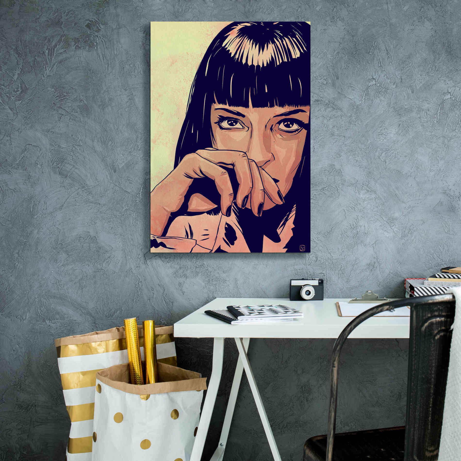 'Mia Wallace' by Giuseppe Cristiano, Canvas Wall Art,18 x 26