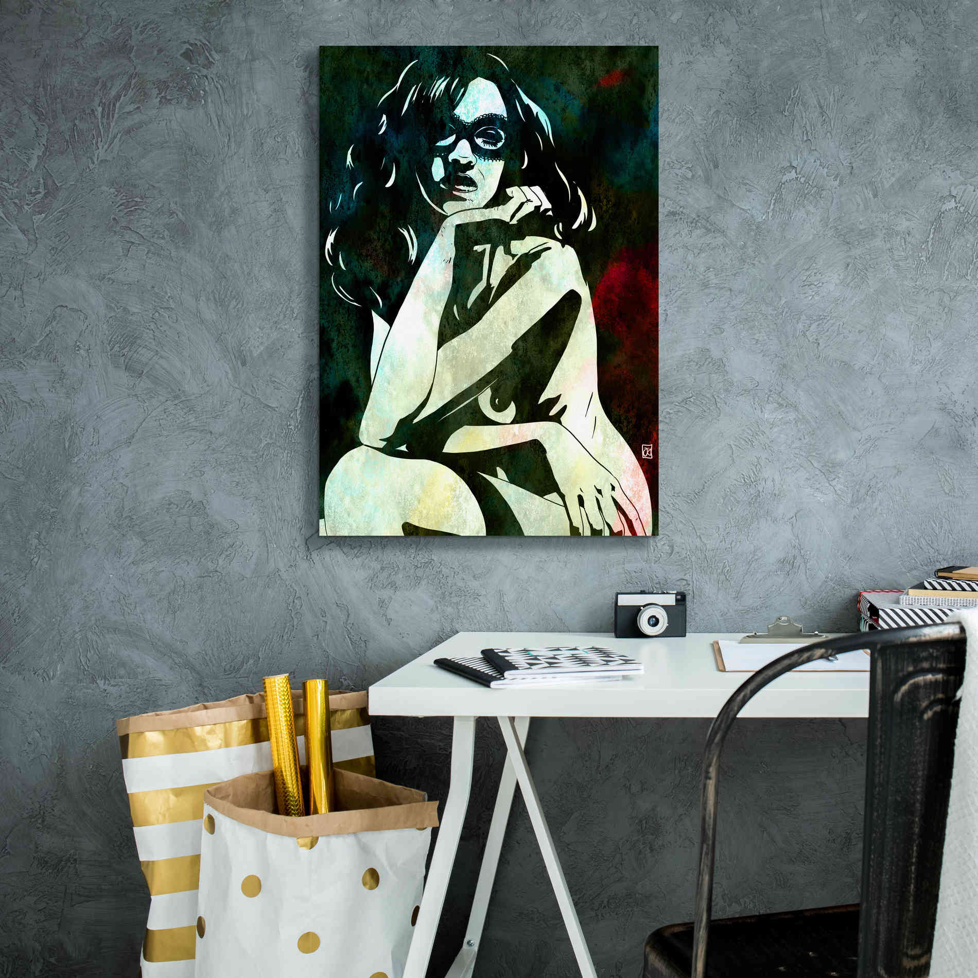 'Relaxed' by Giuseppe Cristiano, Canvas Wall Art,18 x 26