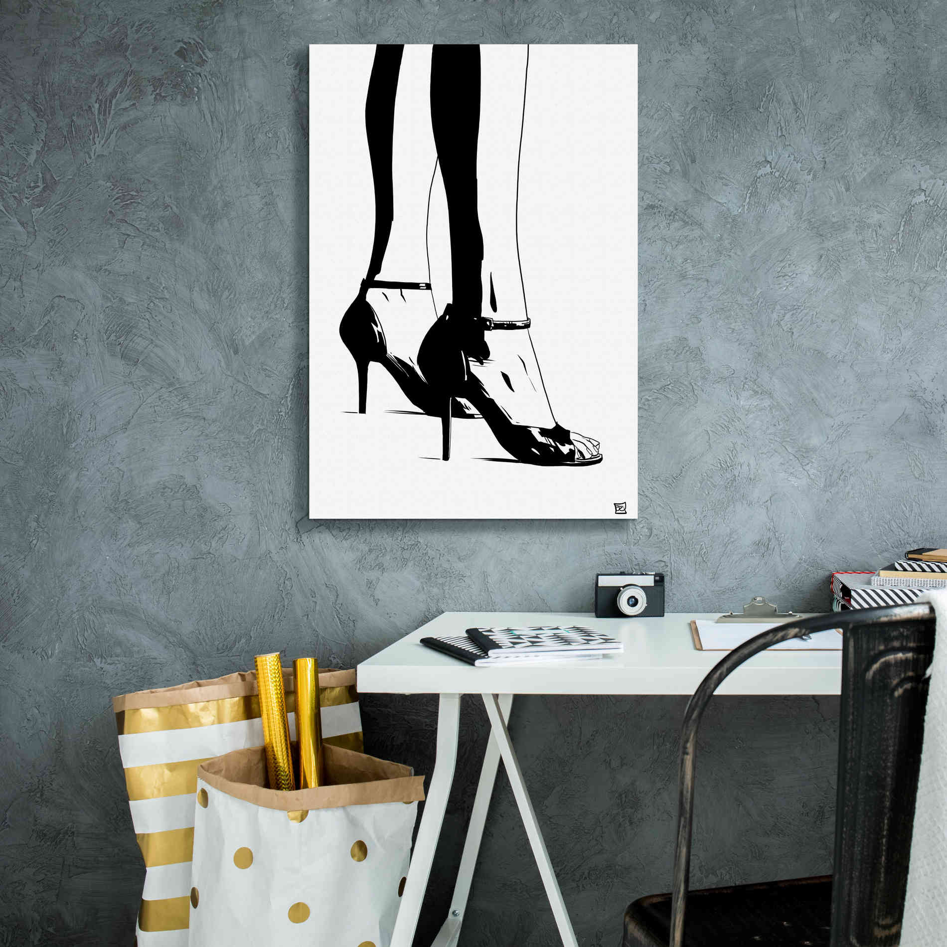 'Shoes X' by Giuseppe Cristiano, Canvas Wall Art,18 x 26