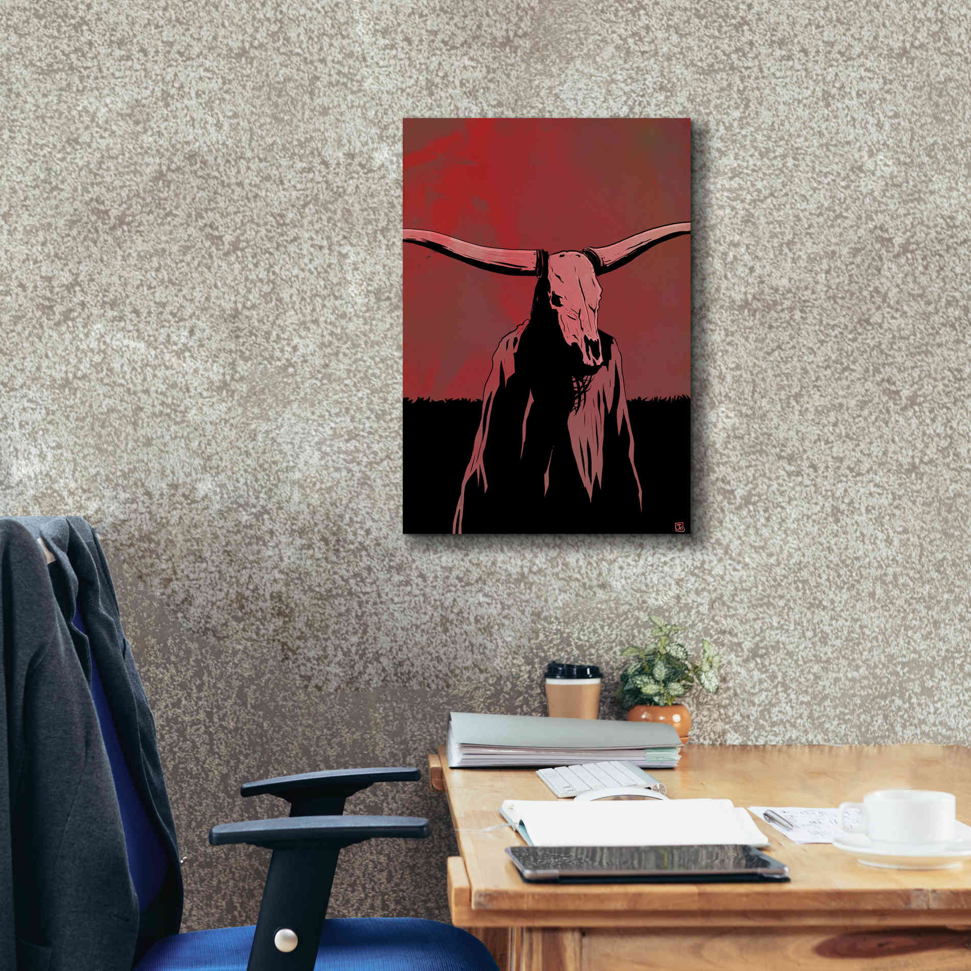 'Skull' by Giuseppe Cristiano, Canvas Wall Art,18 x 26