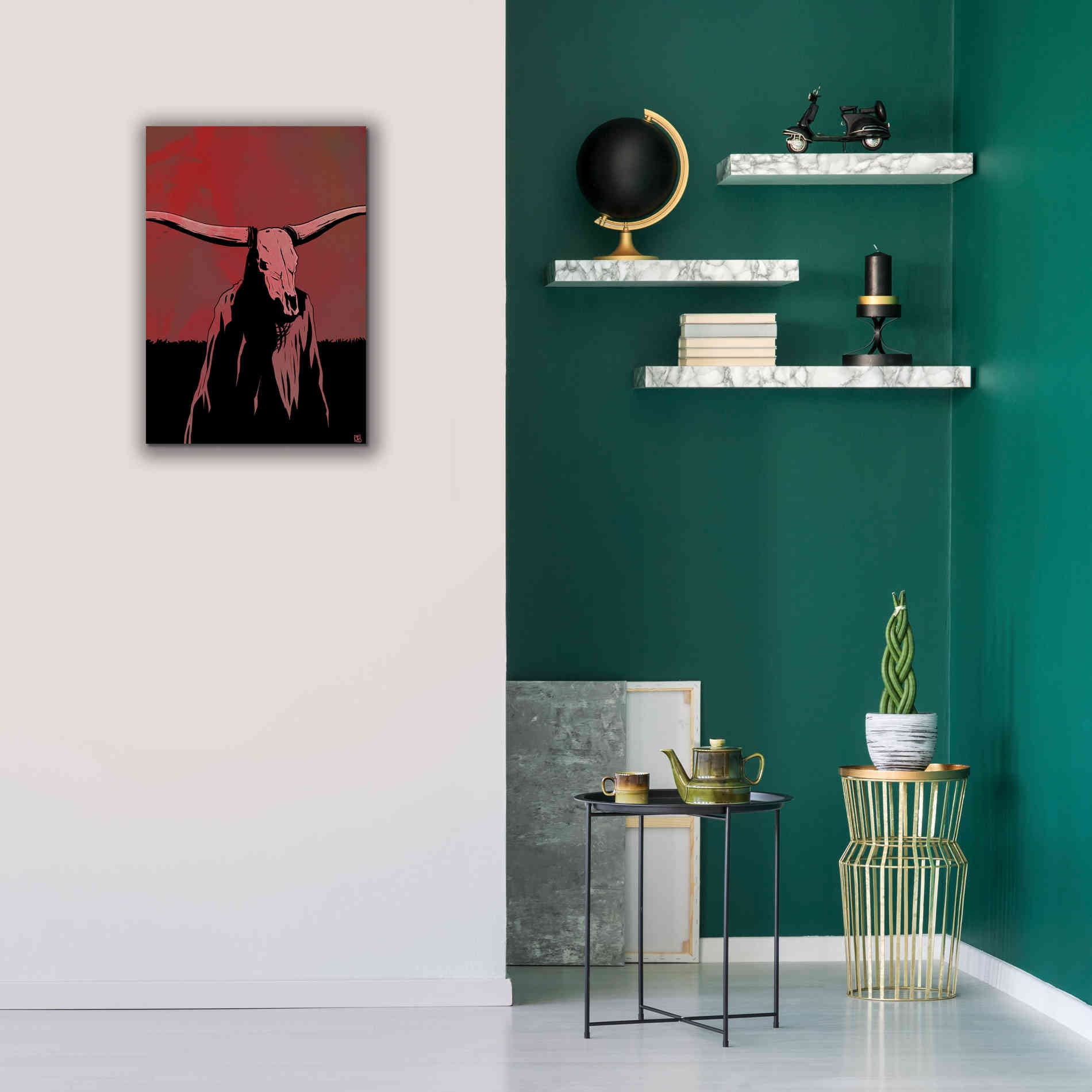 'Skull' by Giuseppe Cristiano, Canvas Wall Art,18 x 26