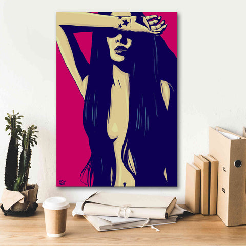 Image of 'Three Black Stars' by Giuseppe Cristiano, Canvas Wall Art,18 x 26