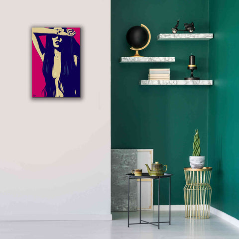 Image of 'Three Black Stars' by Giuseppe Cristiano, Canvas Wall Art,18 x 26