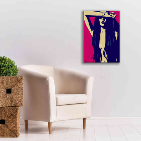 Image of 'Three Black Stars' by Giuseppe Cristiano, Canvas Wall Art,18 x 26