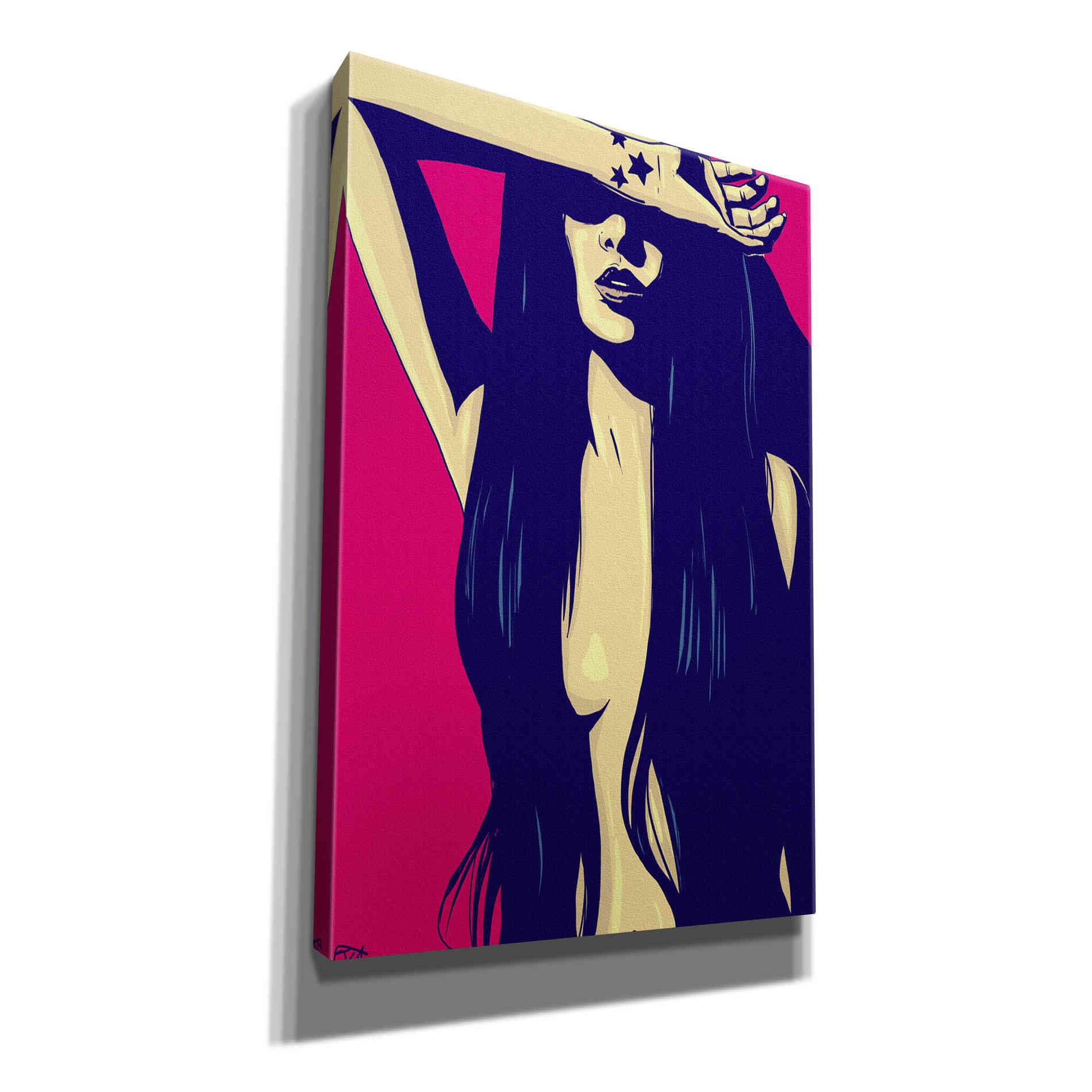 'Three Black Stars' by Giuseppe Cristiano, Canvas Wall Art