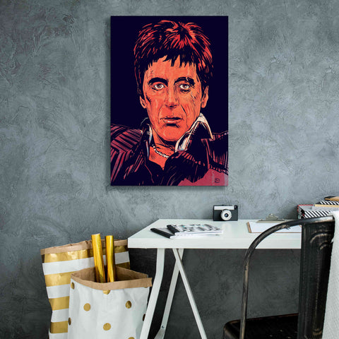 Image of 'Tony Montana' by Giuseppe Cristiano, Canvas Wall Art,18 x 26