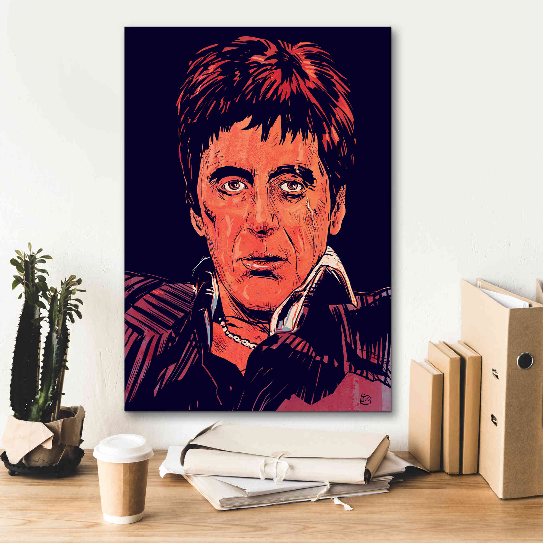 'Tony Montana' by Giuseppe Cristiano, Canvas Wall Art,18 x 26