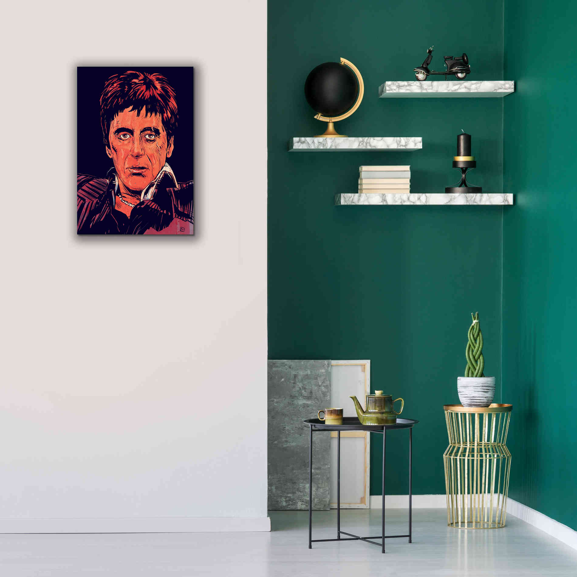 'Tony Montana' by Giuseppe Cristiano, Canvas Wall Art,18 x 26