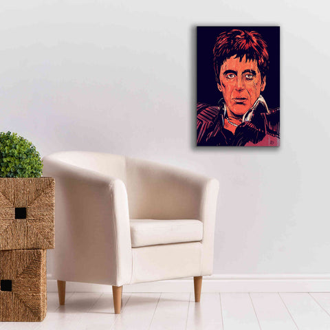 Image of 'Tony Montana' by Giuseppe Cristiano, Canvas Wall Art,18 x 26