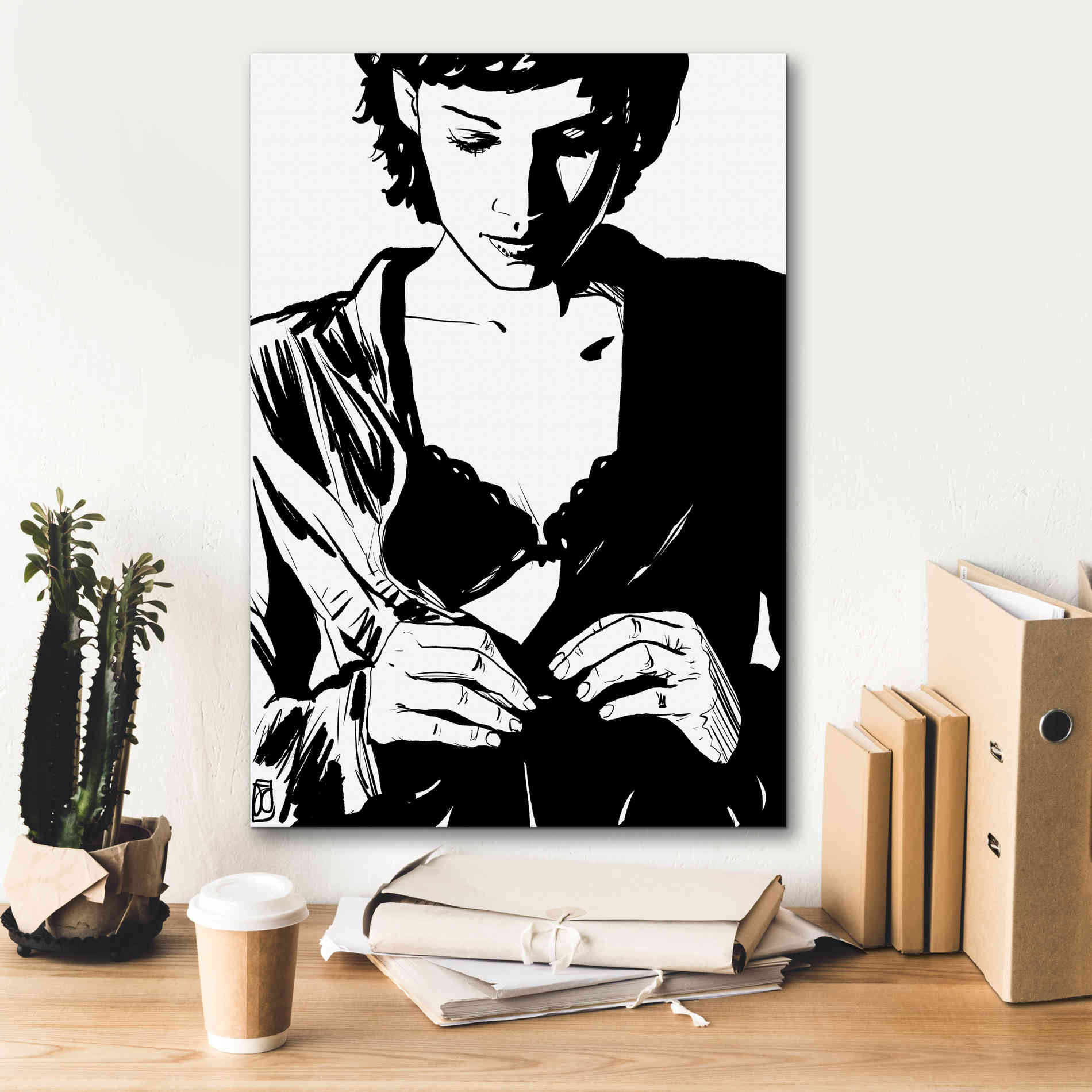 'Unbutton' by Giuseppe Cristiano, Canvas Wall Art,18 x 26