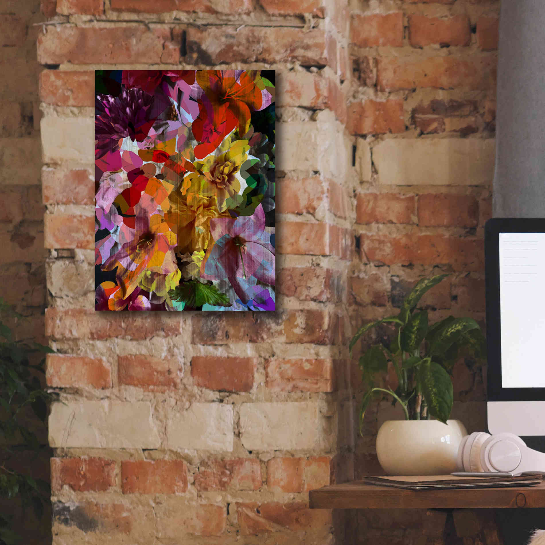 'Abstract Floral' by Shandra Smith, Canvas Wall Art,12 x 16