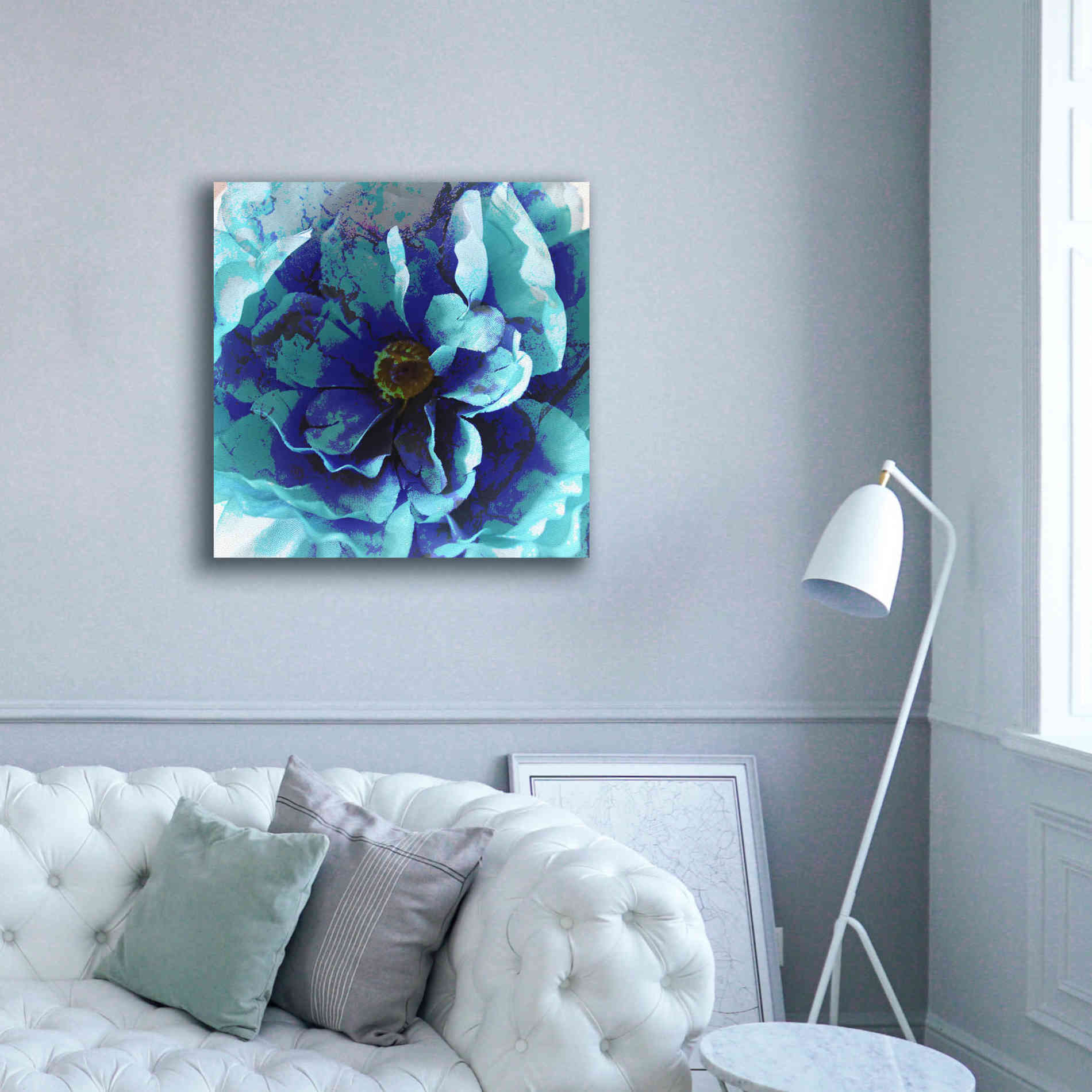 'Blue Flower' by Shandra Smith, Canvas Wall Art,37 x 37
