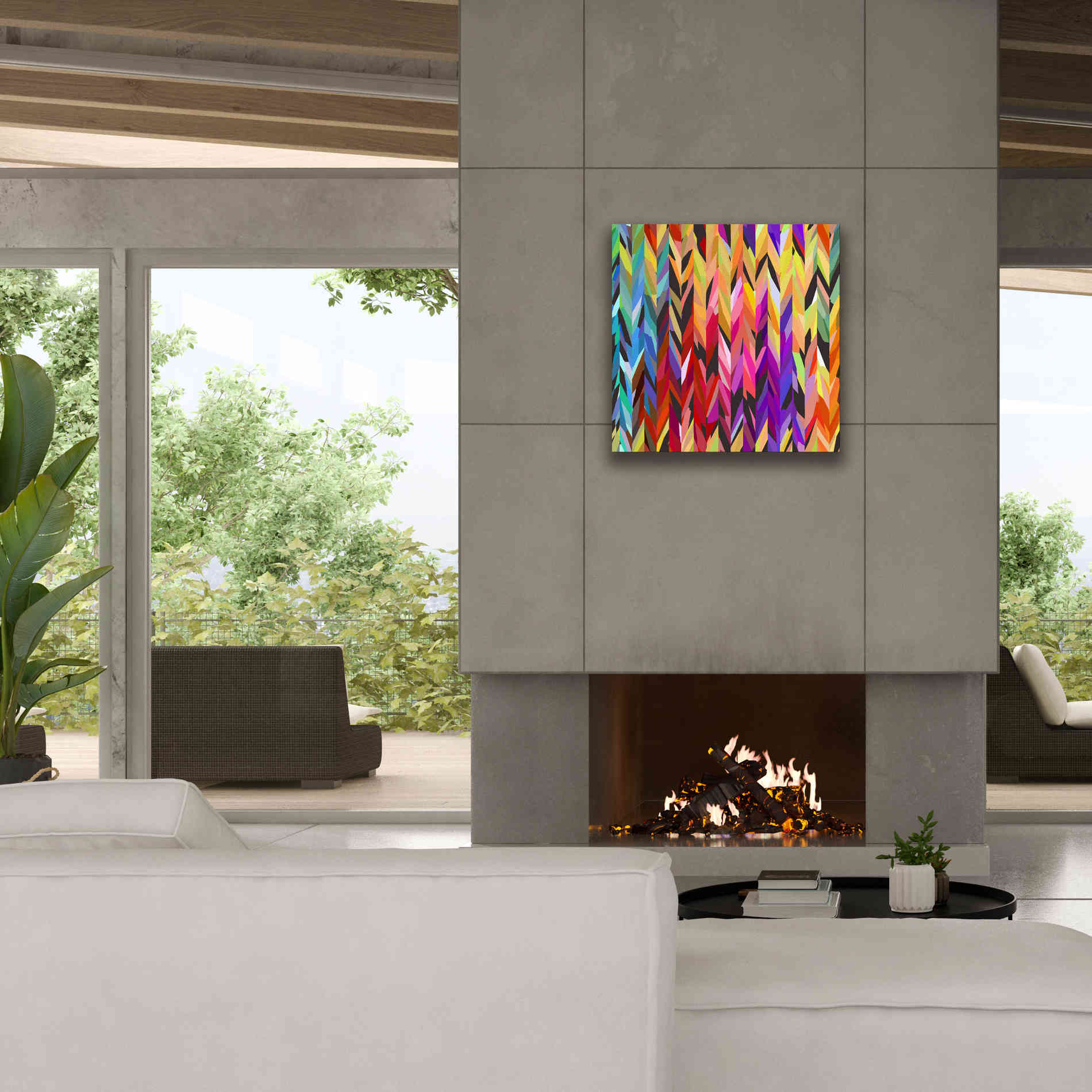 'Burst of Color' by Shandra Smith, Canvas Wall Art,26 x 26