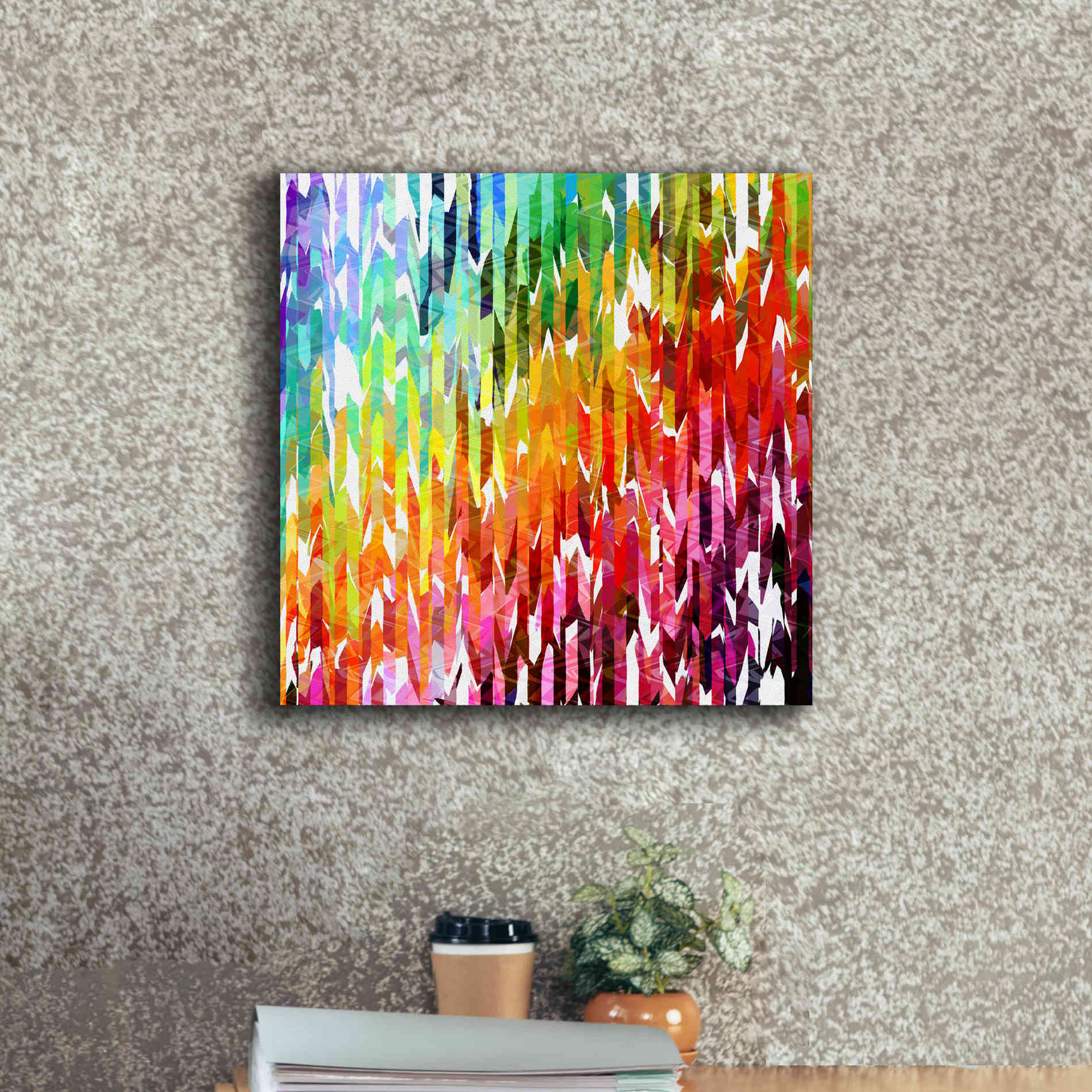 'Designer Stripes' by Shandra Smith, Canvas Wall Art,18 x 18