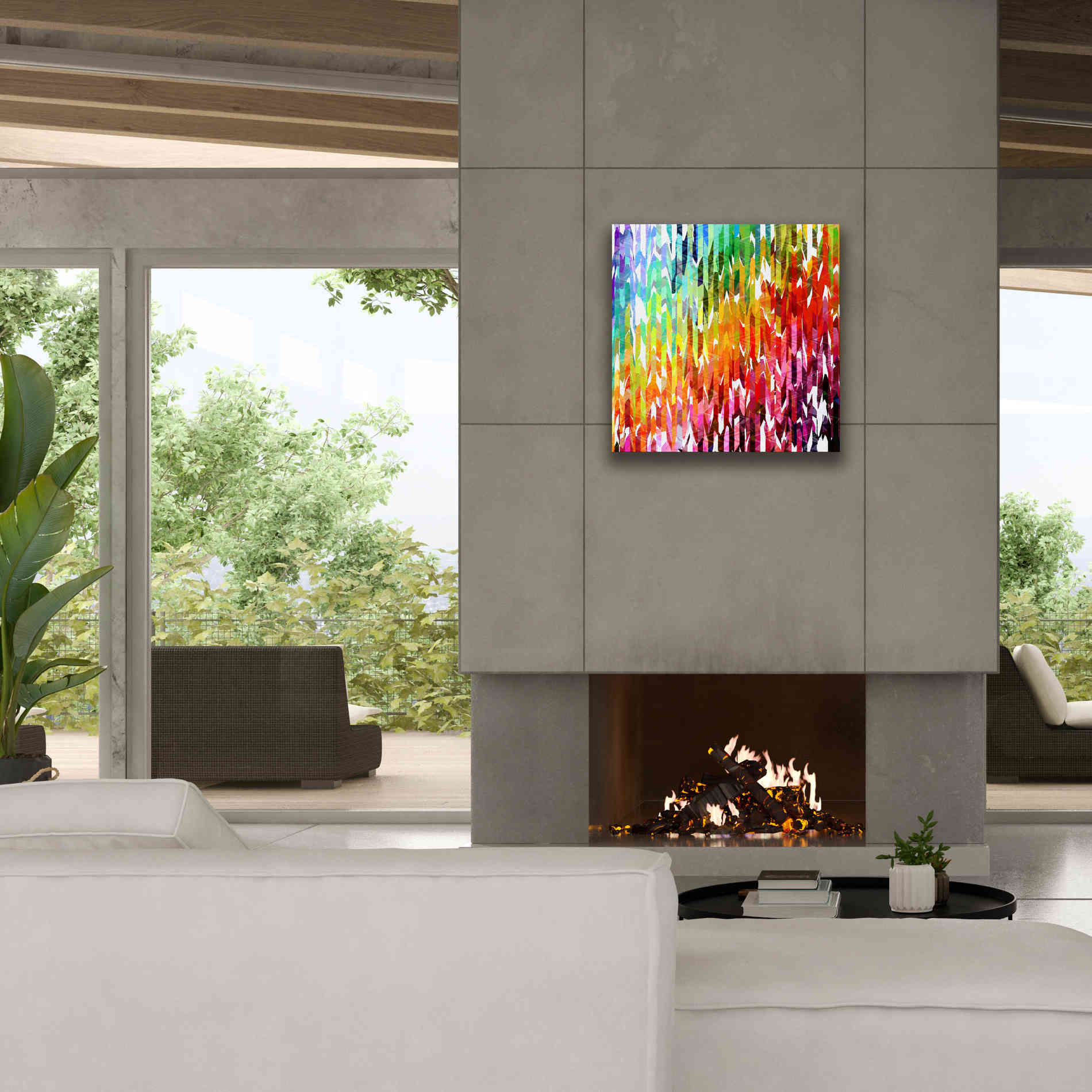 'Designer Stripes' by Shandra Smith, Canvas Wall Art,26 x 26