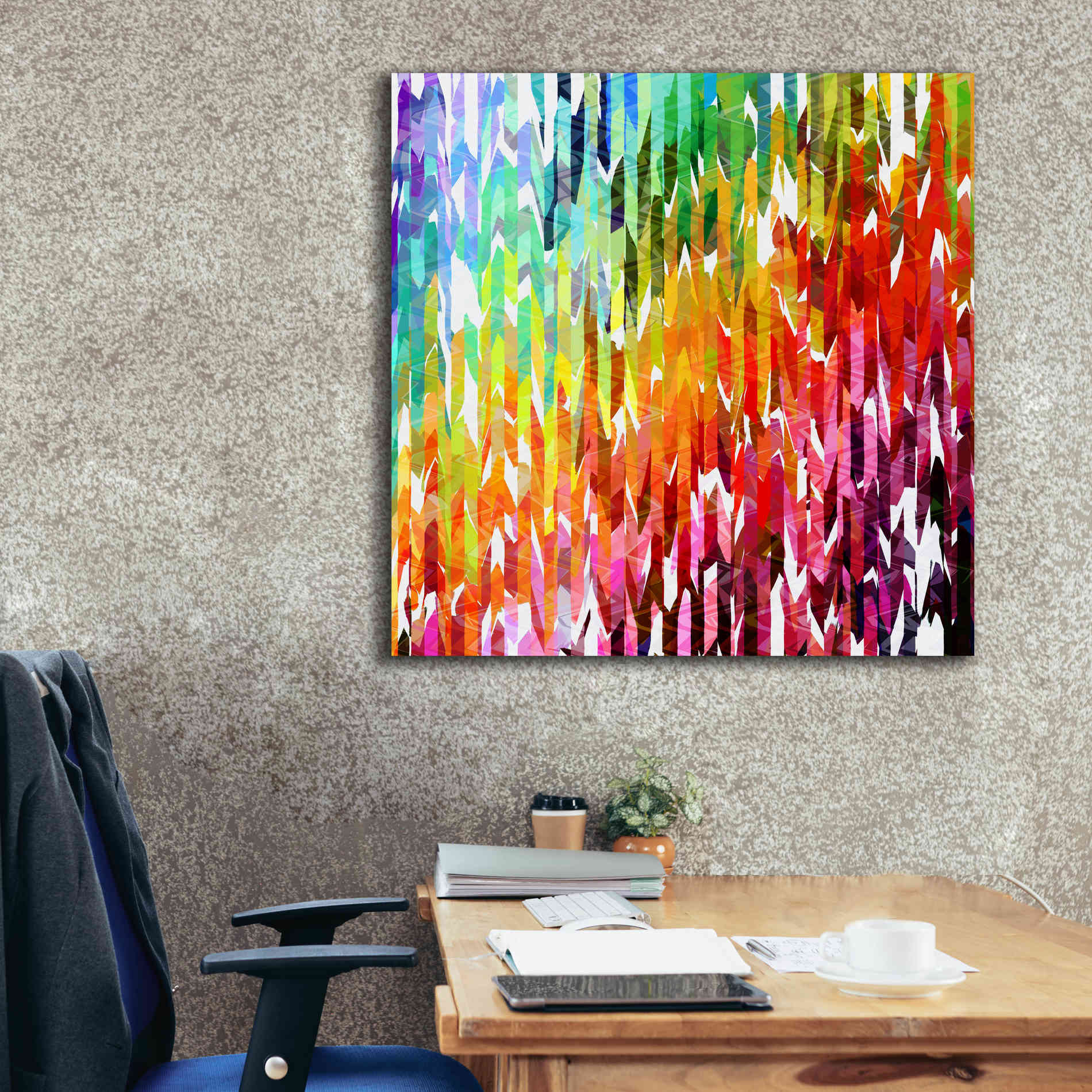 'Designer Stripes' by Shandra Smith, Canvas Wall Art,37 x 37