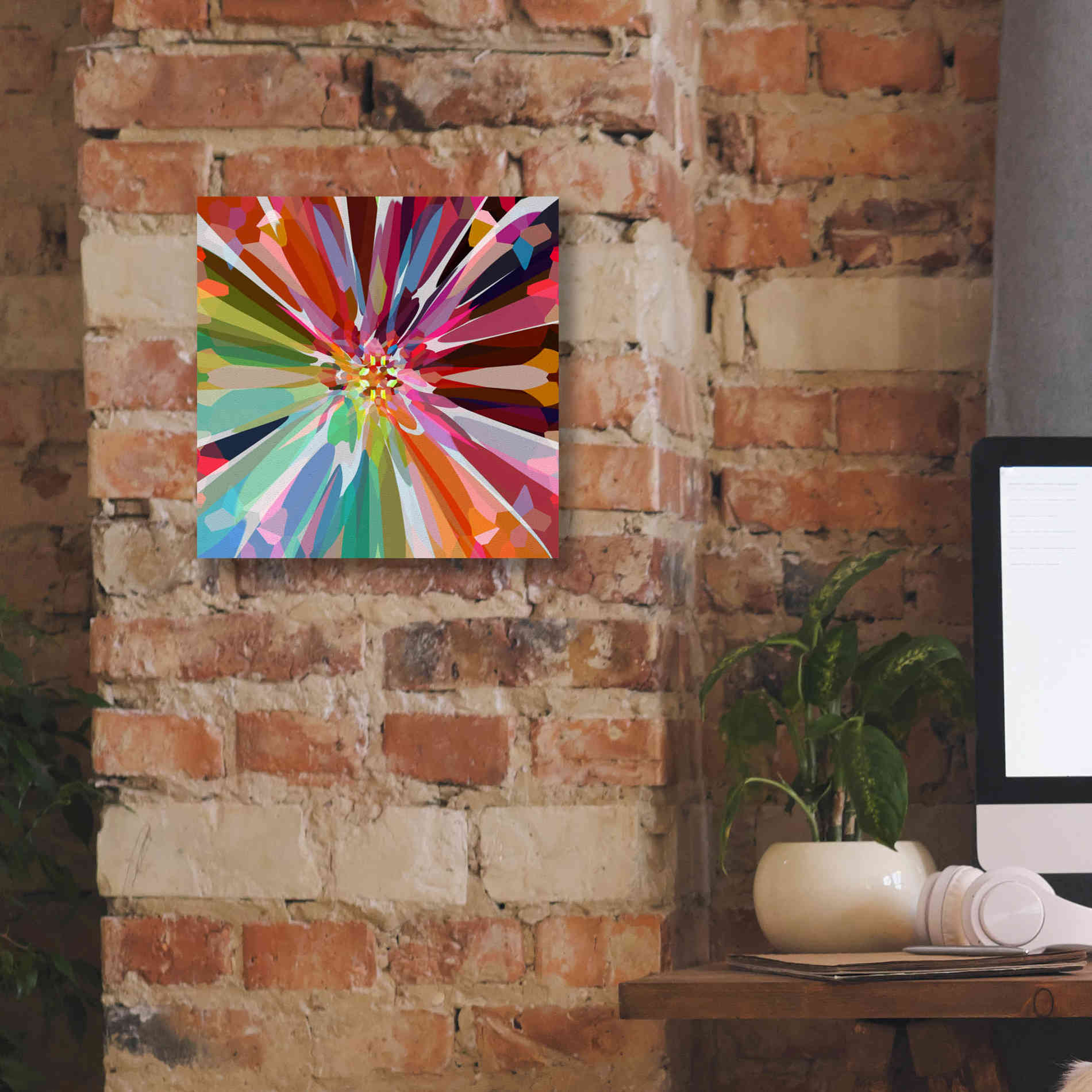 'Flower 16' by Shandra Smith, Canvas Wall Art,12 x 12
