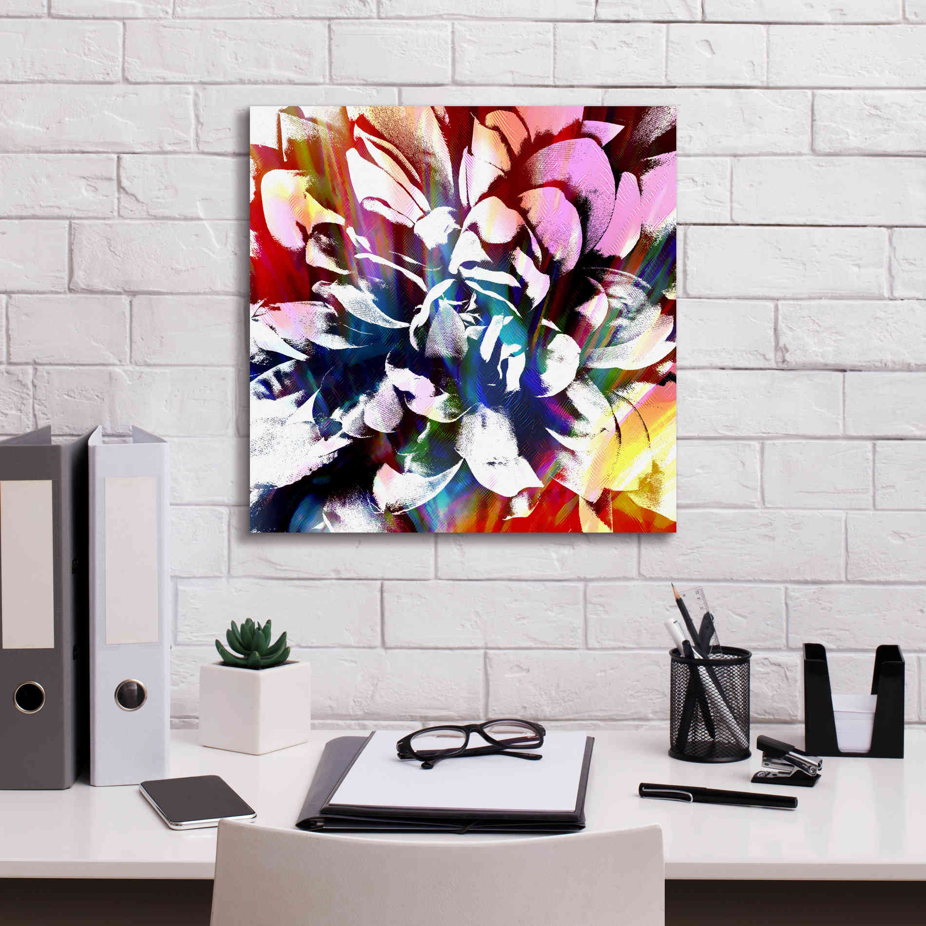 'Flower Power' by Shandra Smith, Canvas Wall Art,18 x 18
