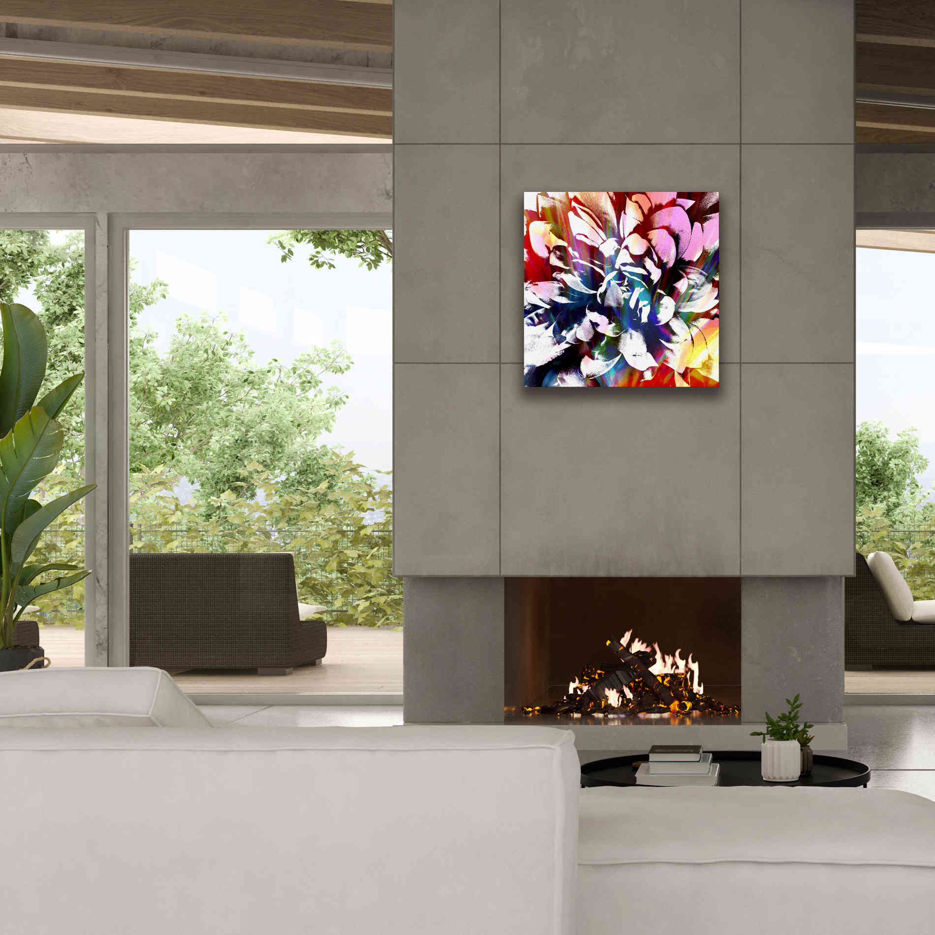'Flower Power' by Shandra Smith, Canvas Wall Art,26 x 26