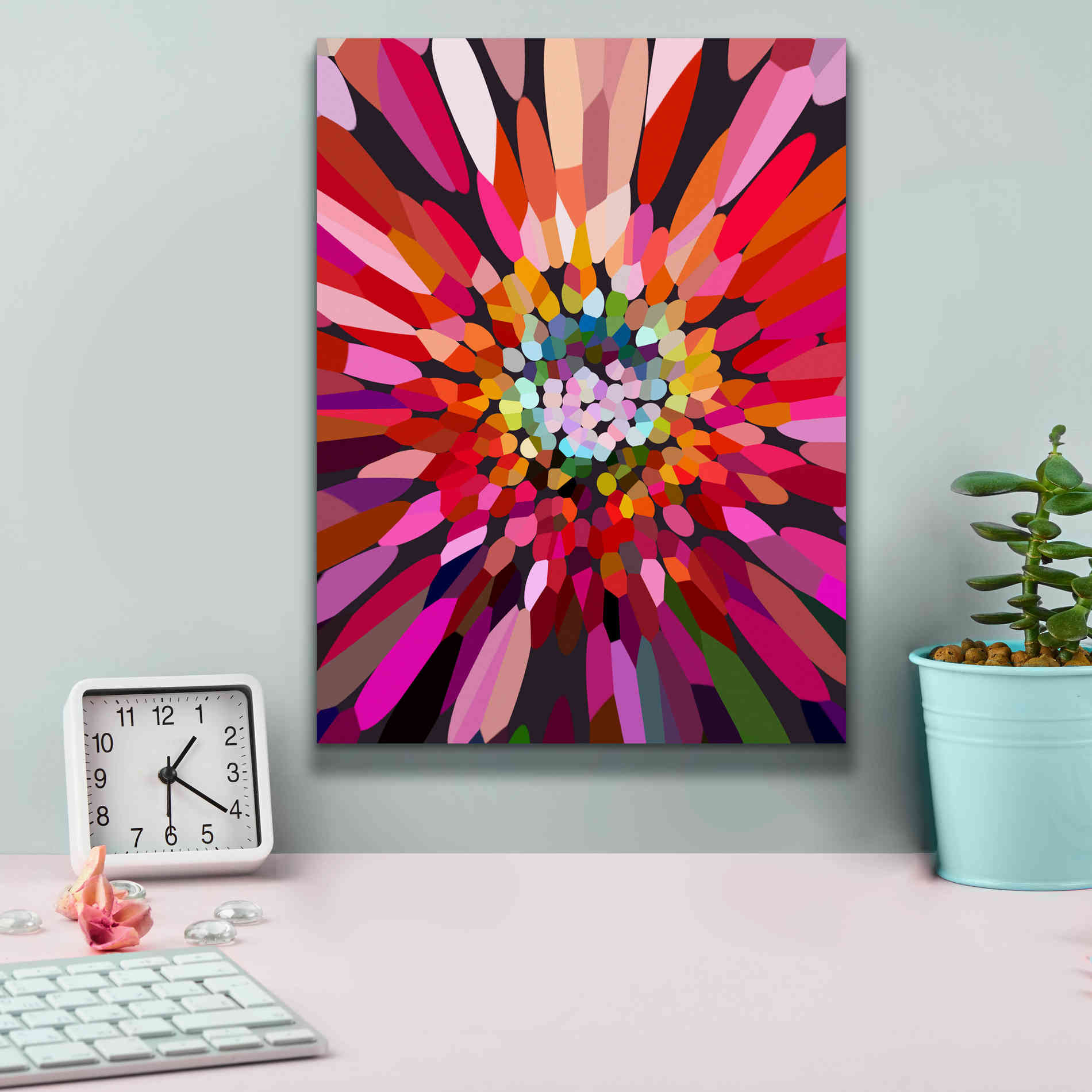 'Pink Flower' by Shandra Smith, Canvas Wall Art,12 x 16