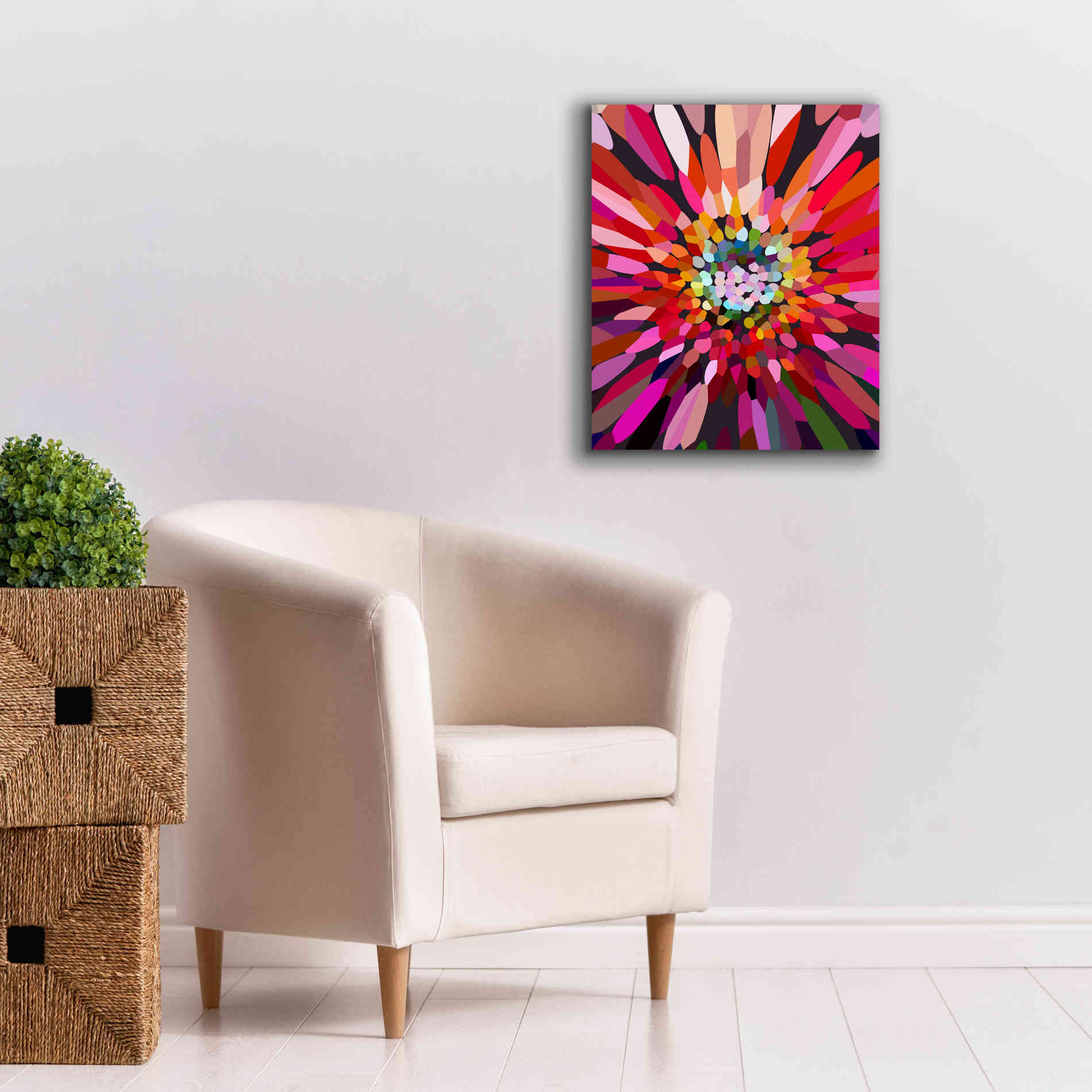 'Pink Flower' by Shandra Smith, Canvas Wall Art,20 x 24