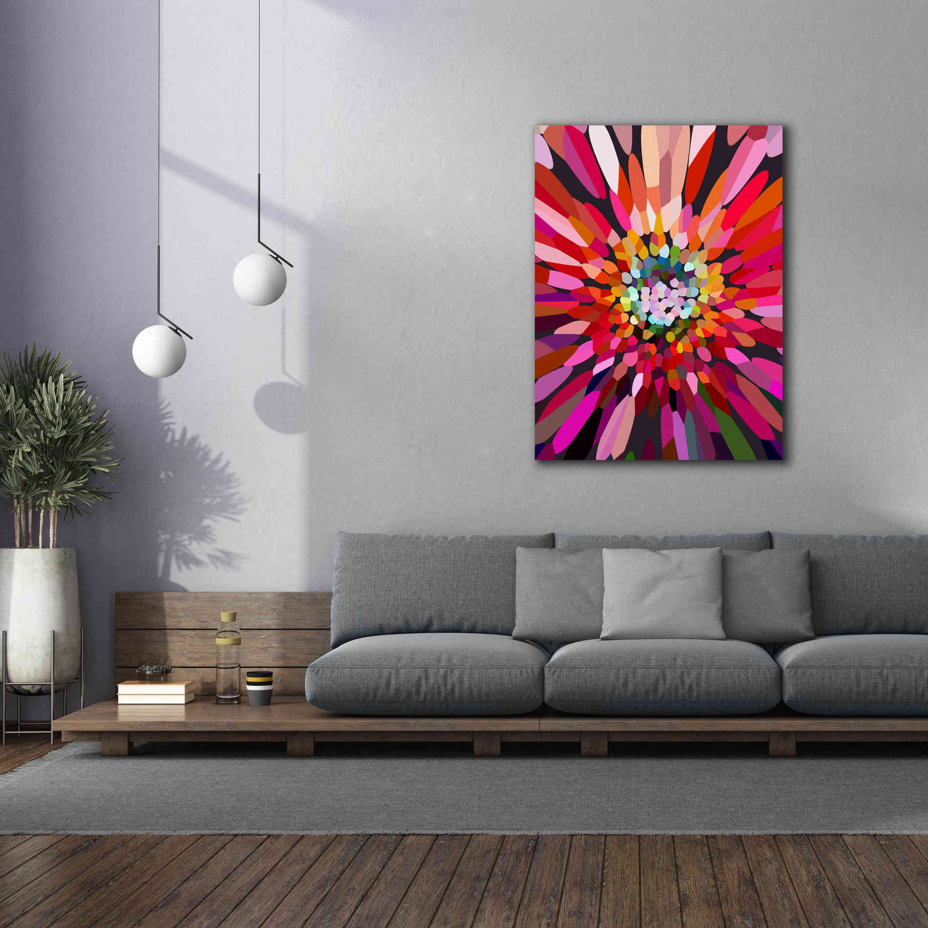 'Pink Flower' by Shandra Smith, Canvas Wall Art,40 x 54