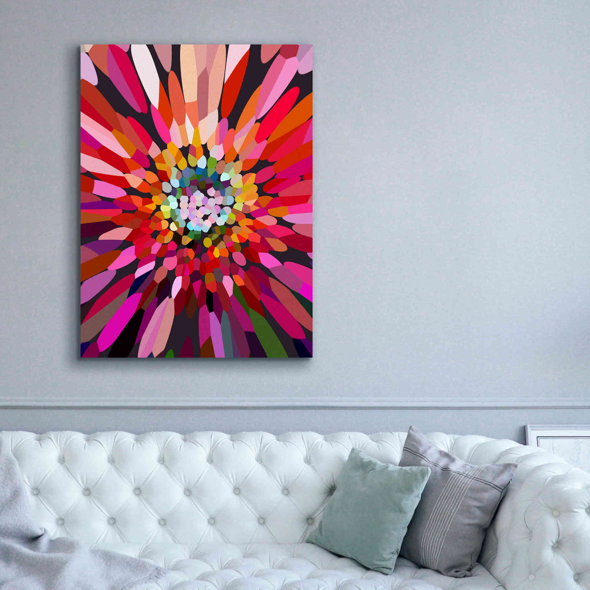'Pink Flower' by Shandra Smith, Canvas Wall Art,40 x 54