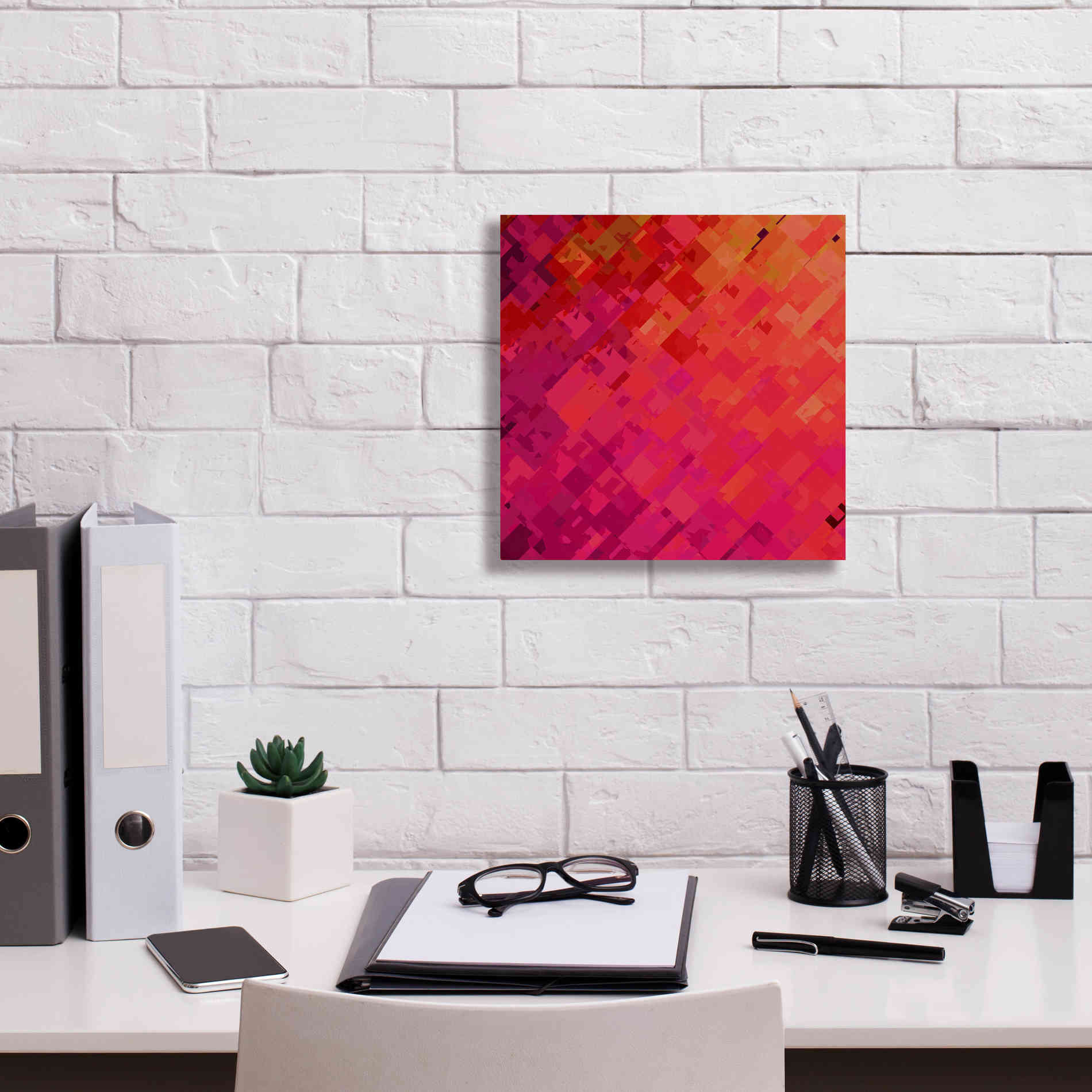 'Purple & Orange' by Shandra Smith, Canvas Wall Art,12 x 12