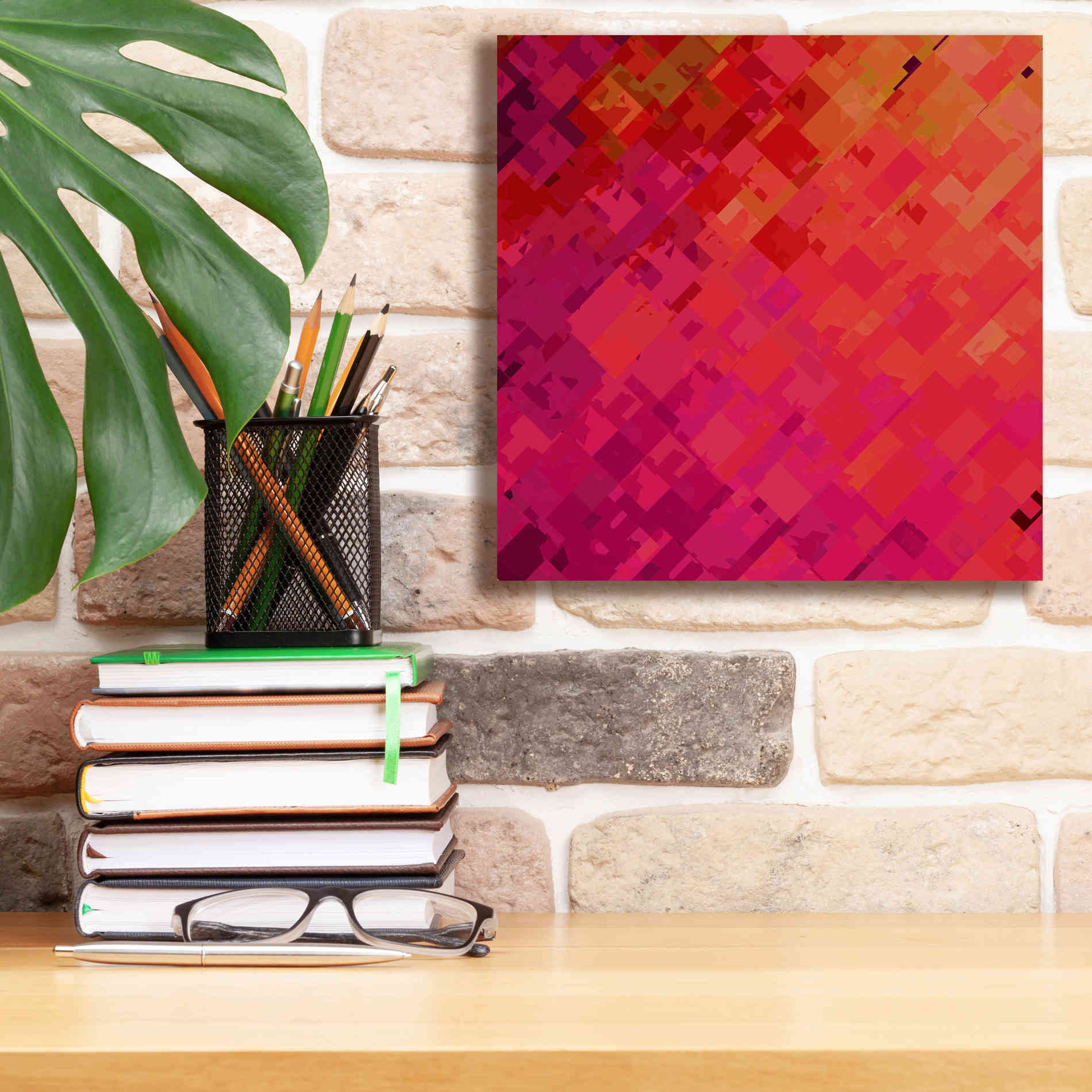 'Purple & Orange' by Shandra Smith, Canvas Wall Art,12 x 12