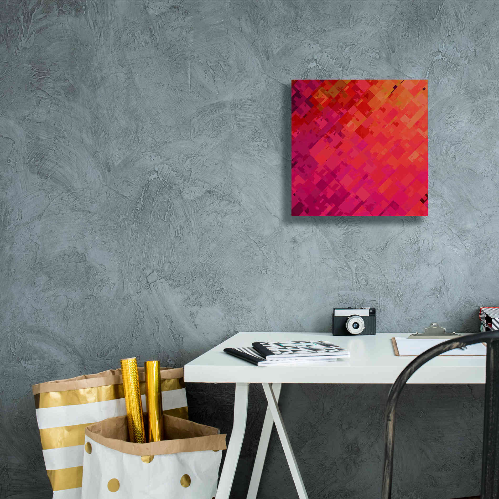 'Purple & Orange' by Shandra Smith, Canvas Wall Art,12 x 12