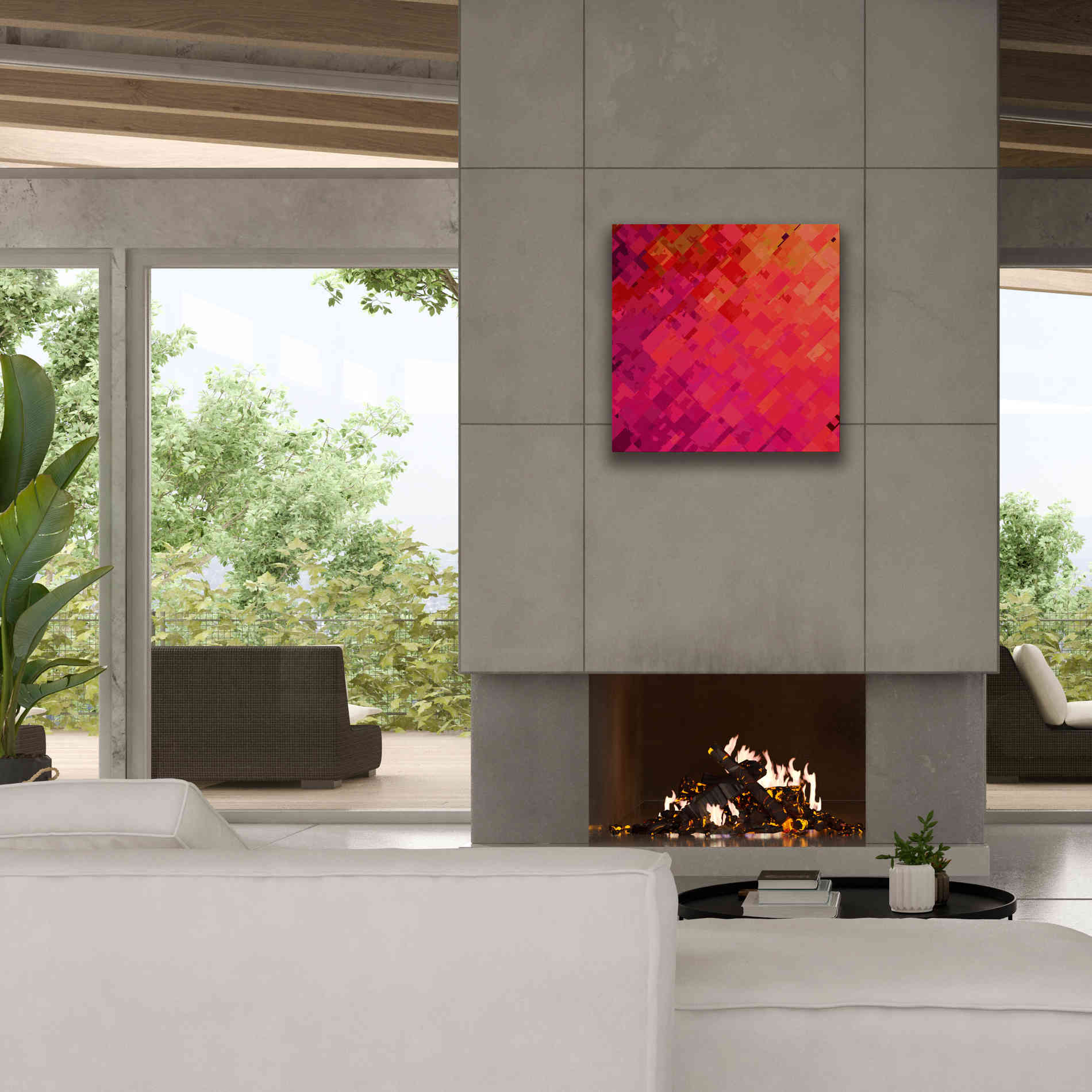 'Purple & Orange' by Shandra Smith, Canvas Wall Art,26 x 26