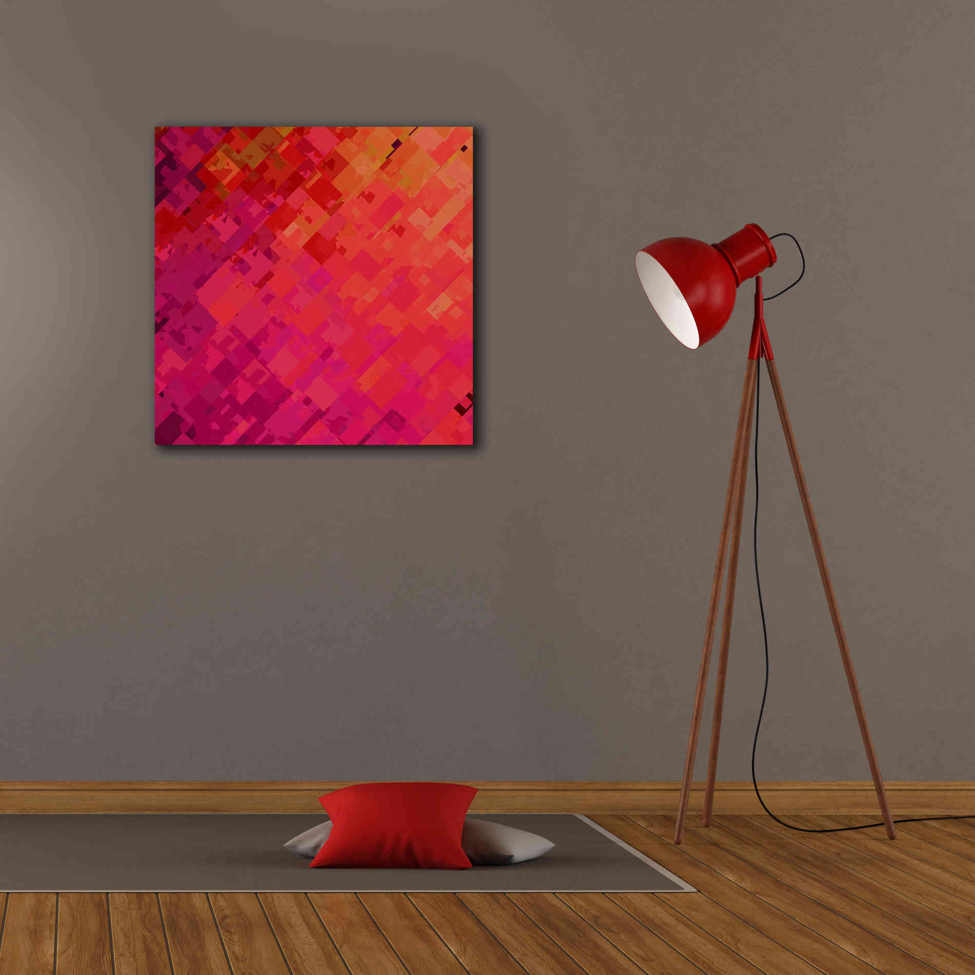 'Purple & Orange' by Shandra Smith, Canvas Wall Art,26 x 26
