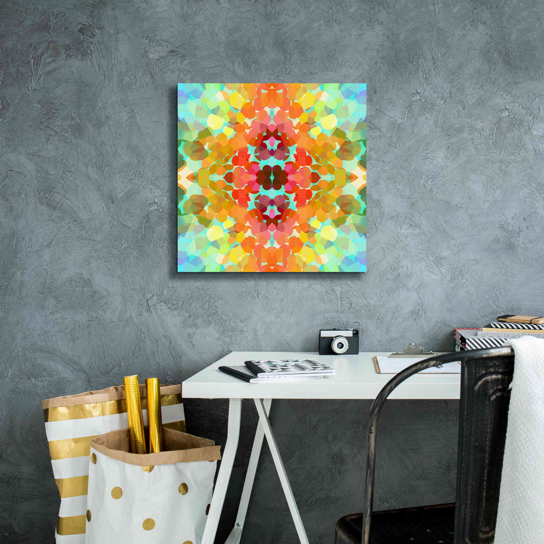 'Swimming with Colors' by Shandra Smith, Canvas Wall Art,18 x 18
