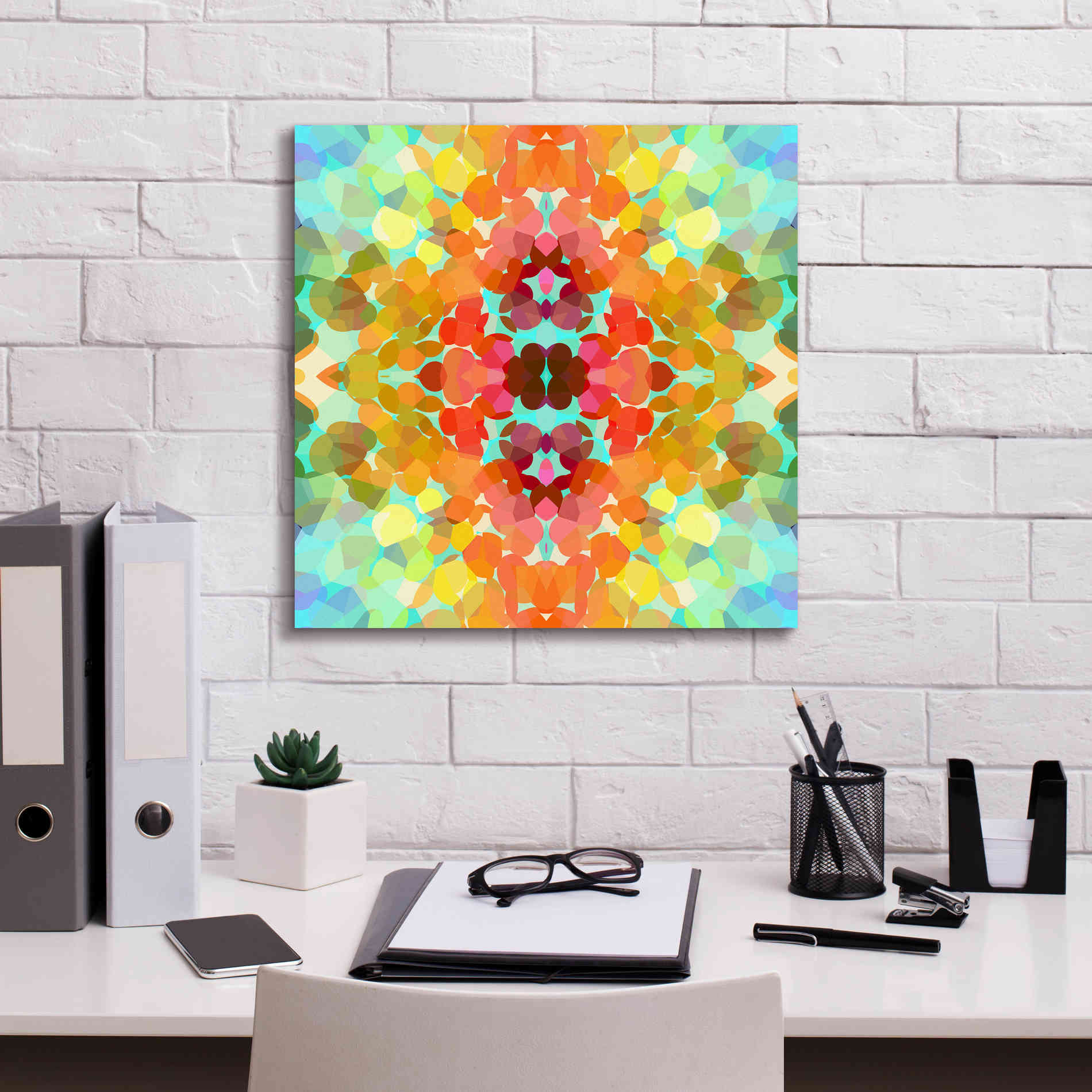 'Swimming with Colors' by Shandra Smith, Canvas Wall Art,18 x 18
