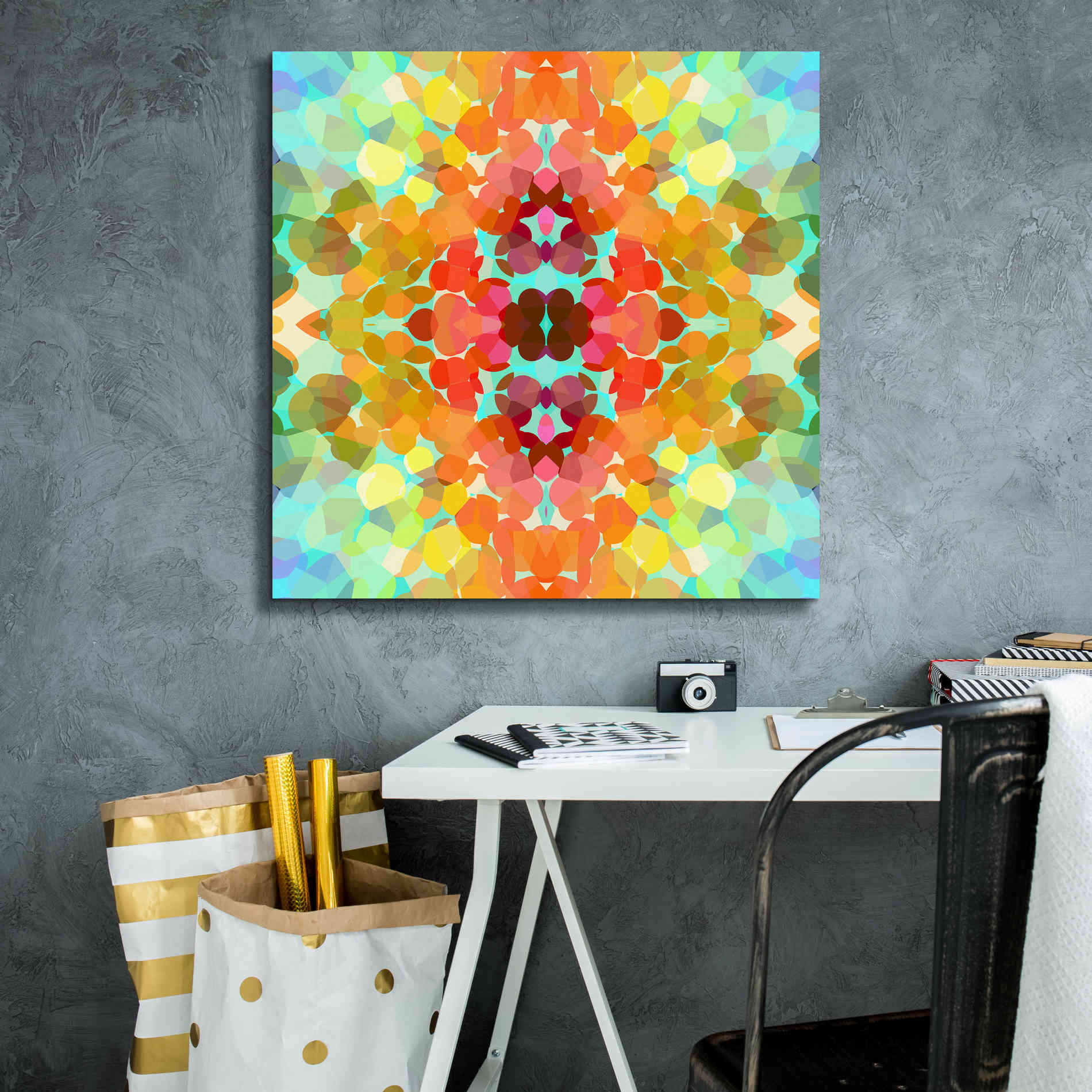 'Swimming with Colors' by Shandra Smith, Canvas Wall Art,26 x 26