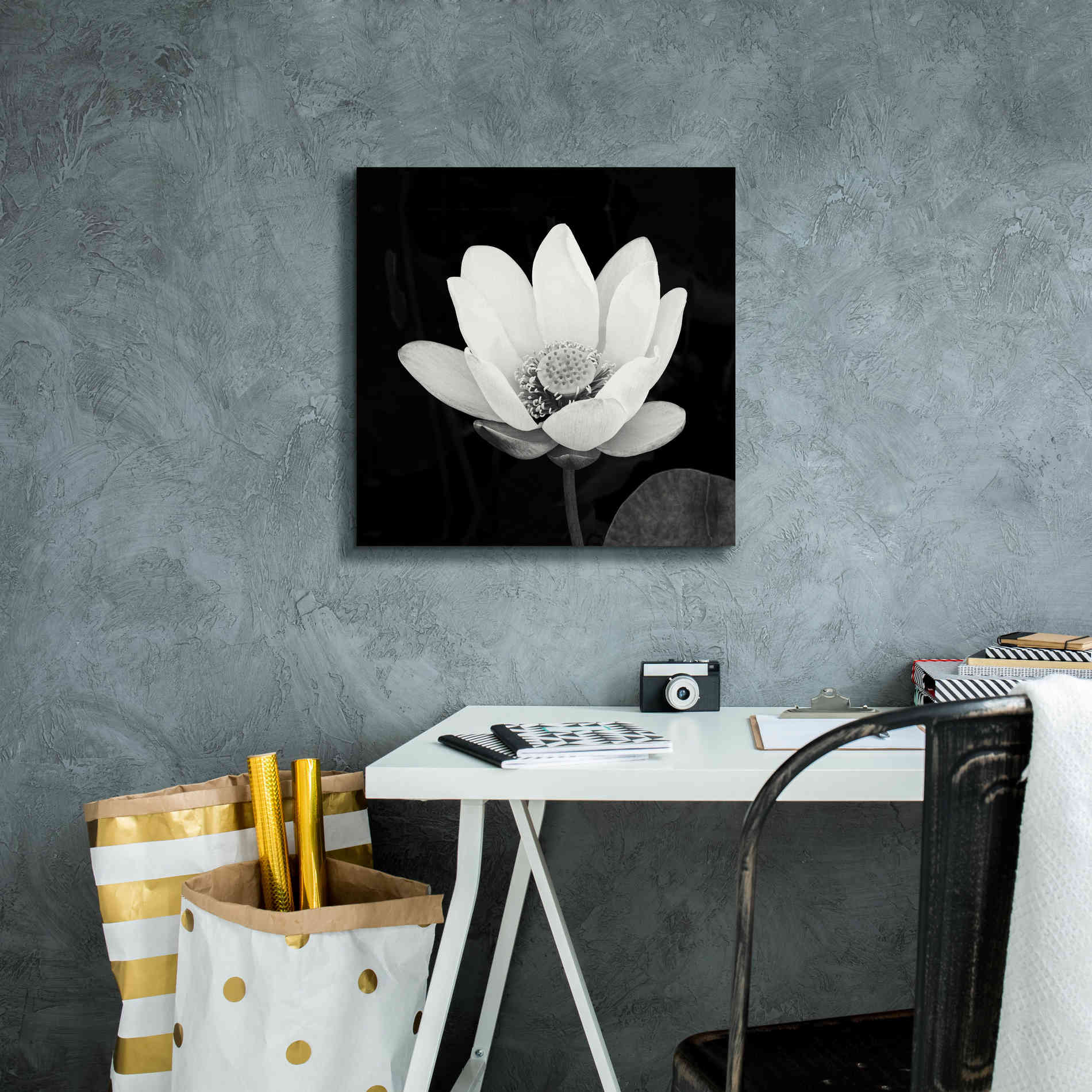 'Lotus Flower I' by Debra Van Swearingen, Canvas Wall Art,18 x 18