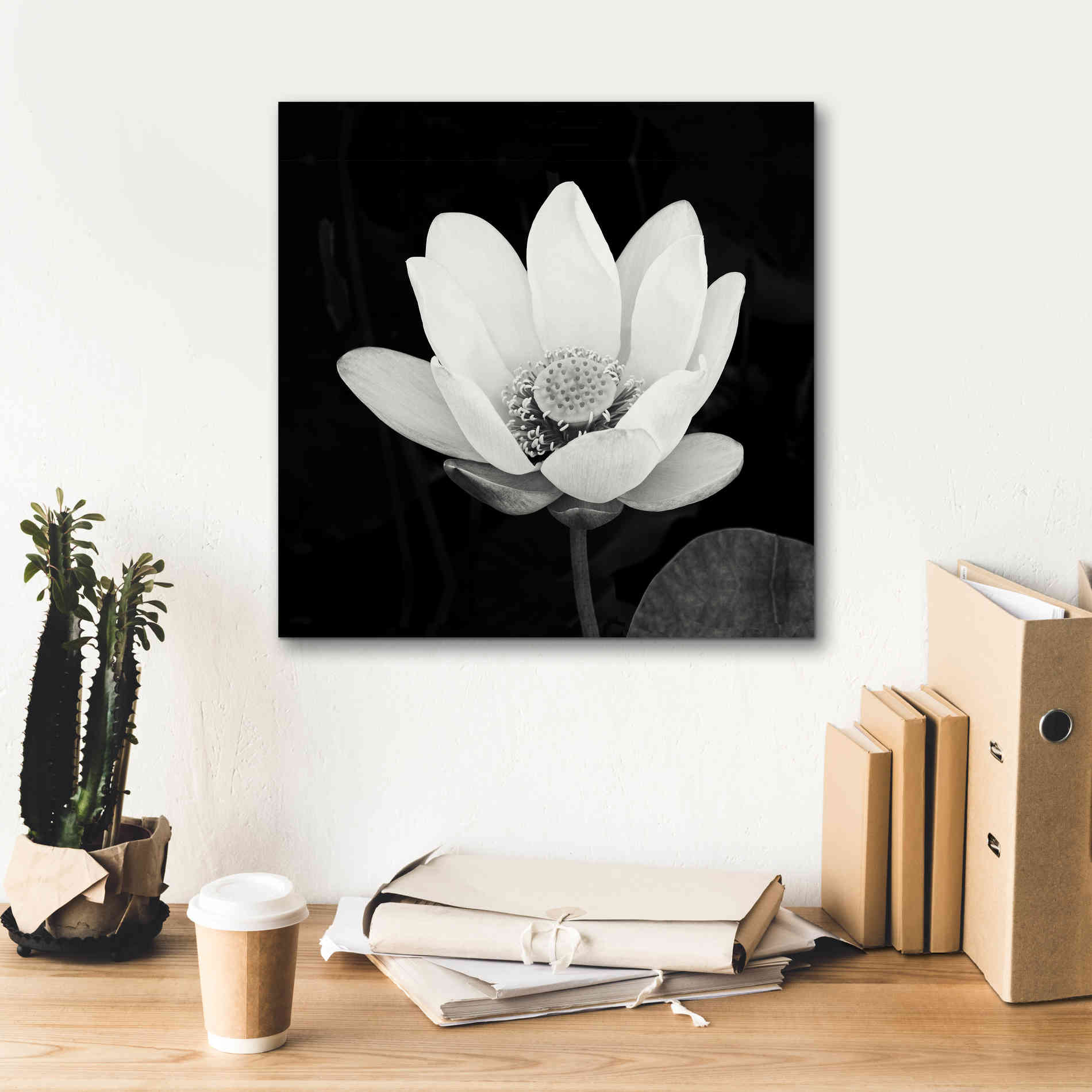 'Lotus Flower I' by Debra Van Swearingen, Canvas Wall Art,18 x 18